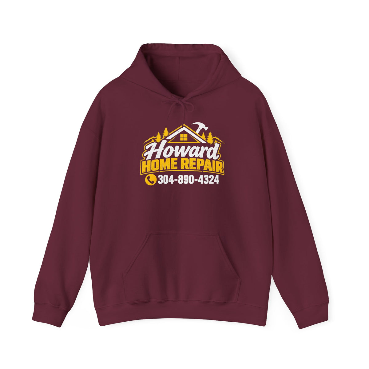 Howard Home Repair Hoodie — Logo Pullover front/back print