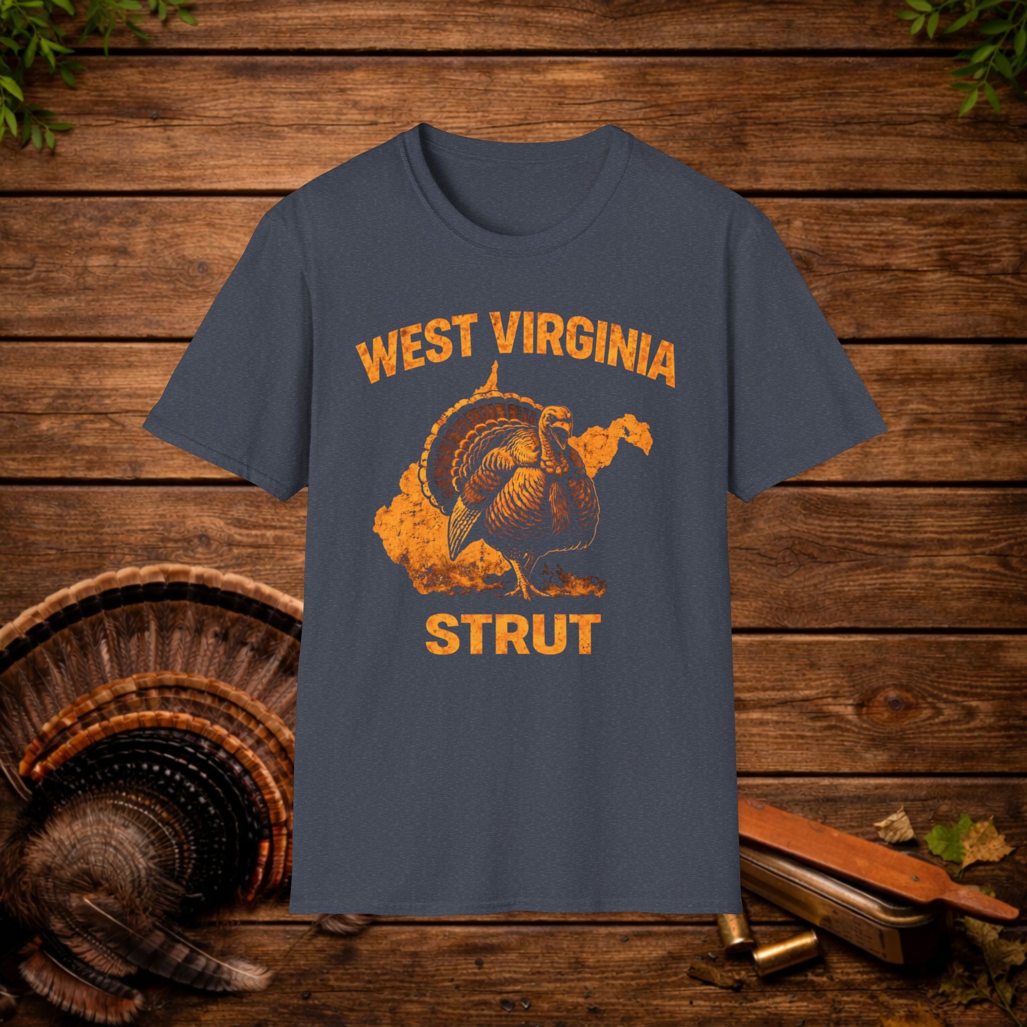 West Virginia Strut Turkey Hunting Shirt – WV Gobbler Tee – Mountain State Turkey Season Shirt – Hunter Gift
