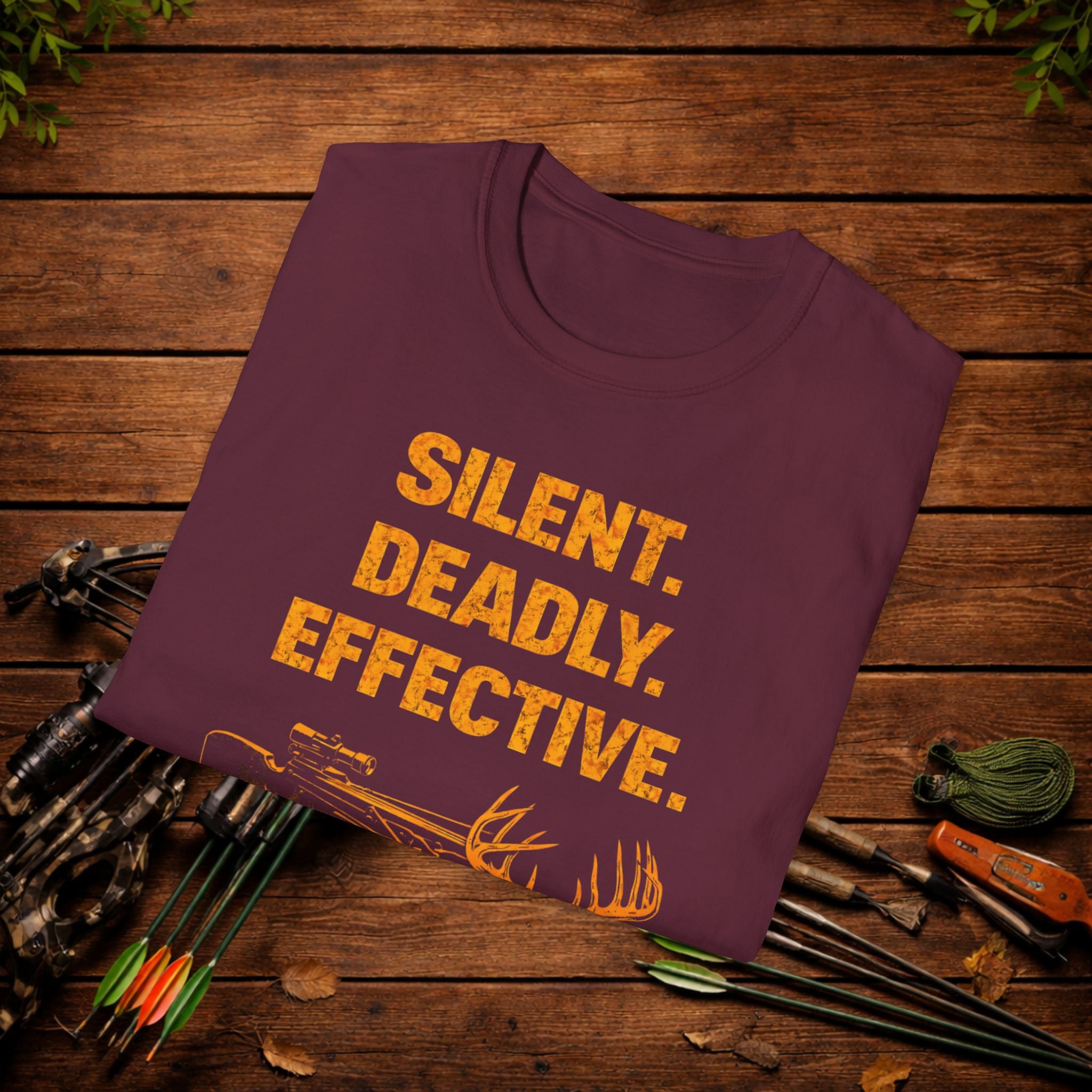 Silent Deadly Effective Crossbow Hunting Shirt – Deer Hunter Tee – Bowhunter Apparel – Archery Season Shirt