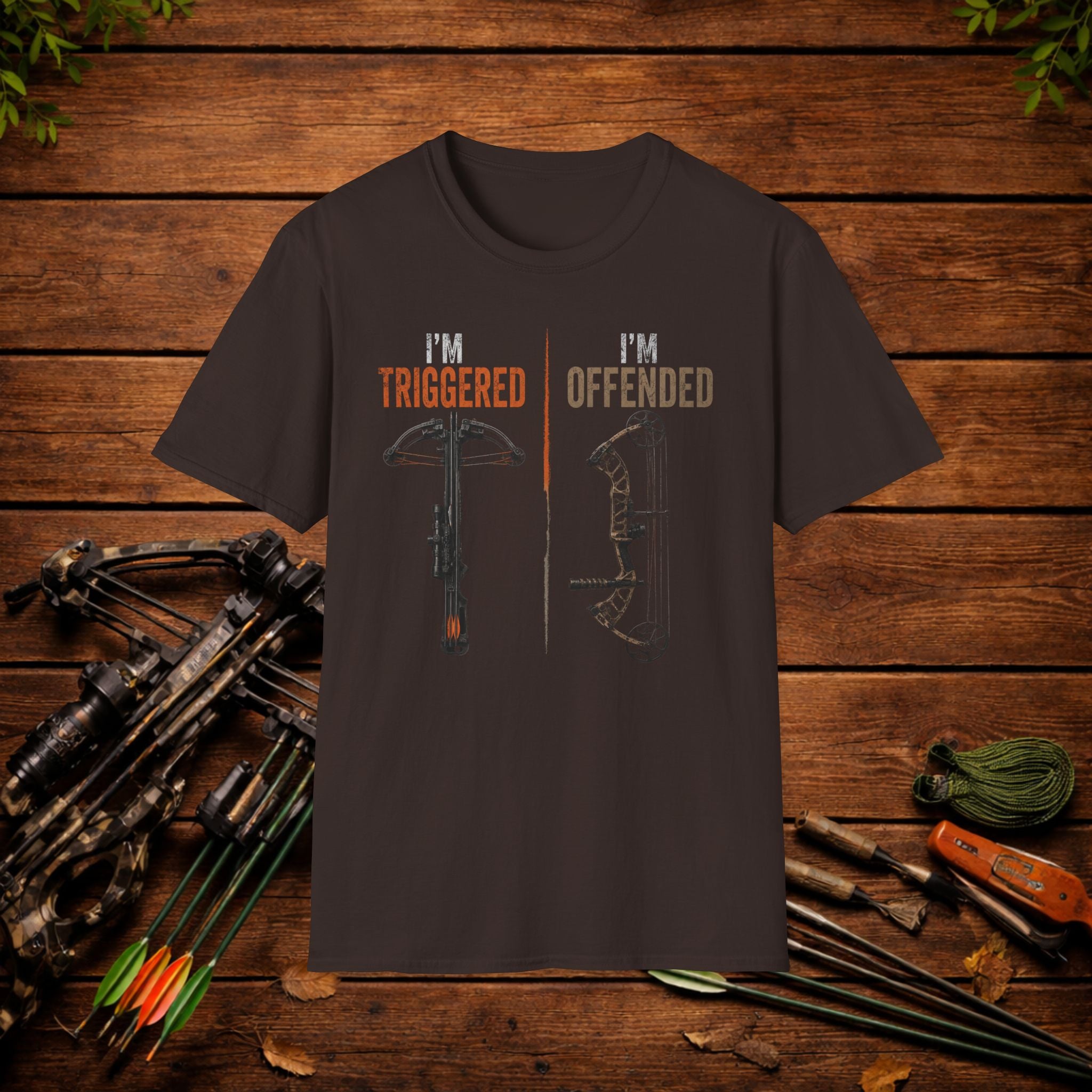 I'm Triggered I'm Offended T-Shirt — Funny Crossbow Archery Shirt