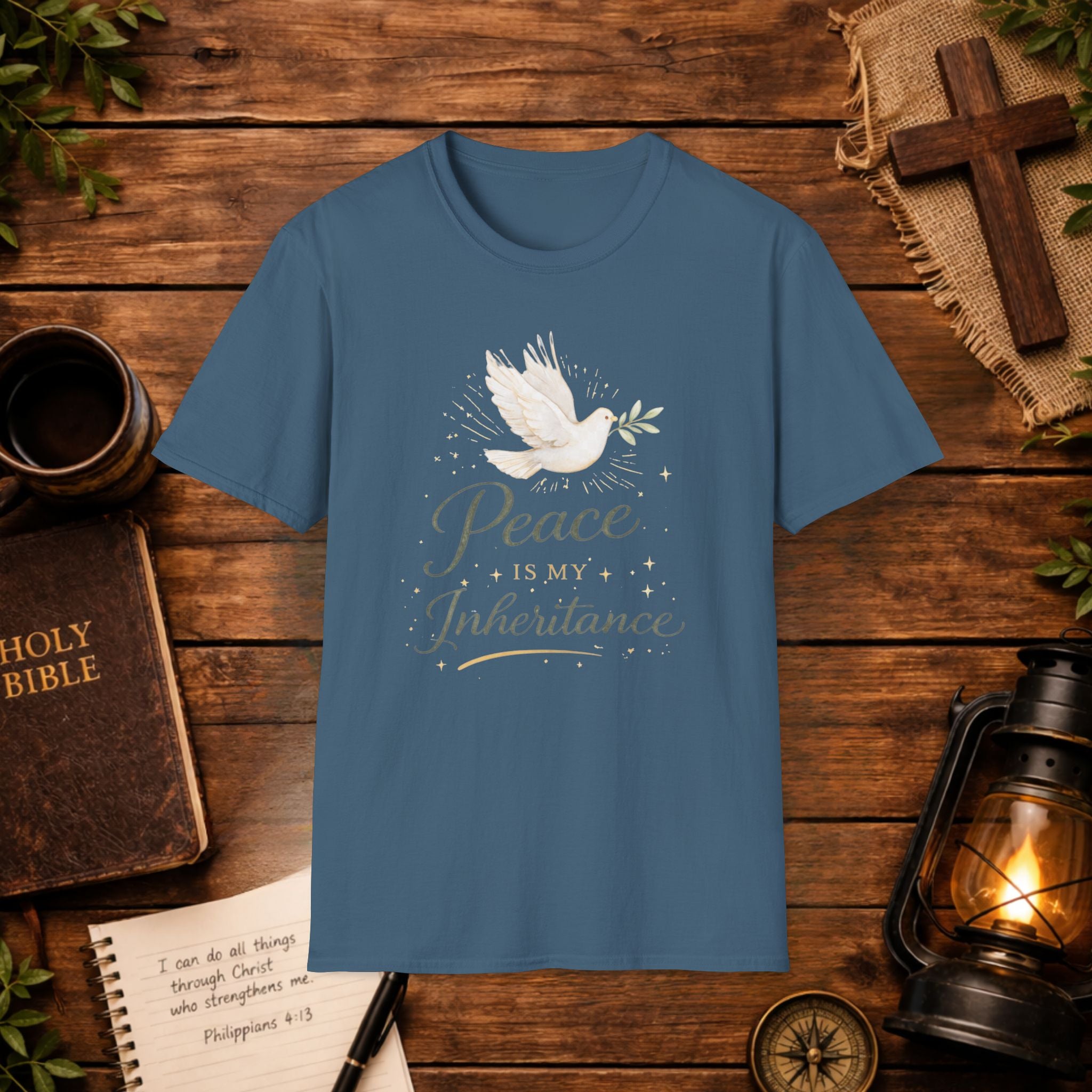 Peace Is My Inheritance T-Shirt — Dove Faith Inspirational Tee