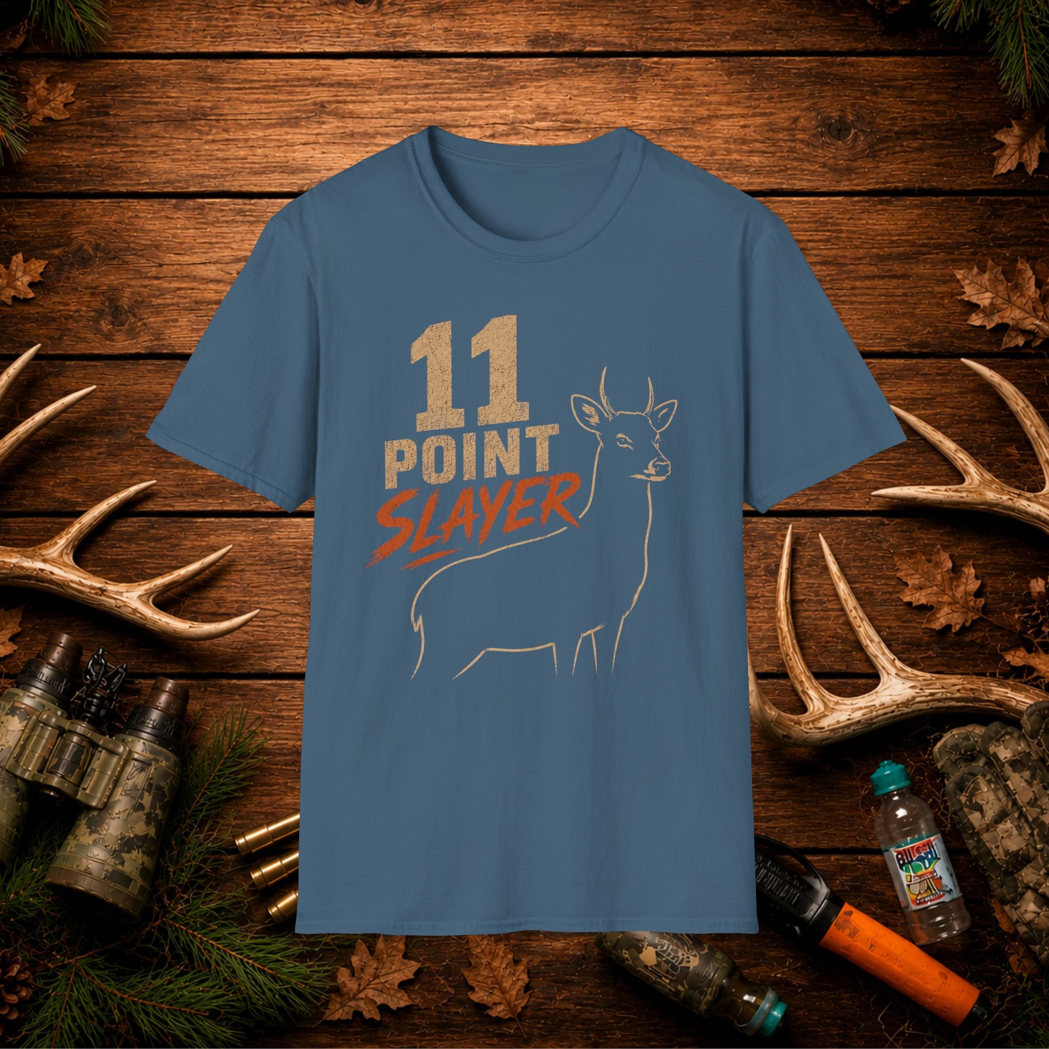11 Point Slayer Deer T-Shirt — Hunting Buck Hunter Graphic Tee