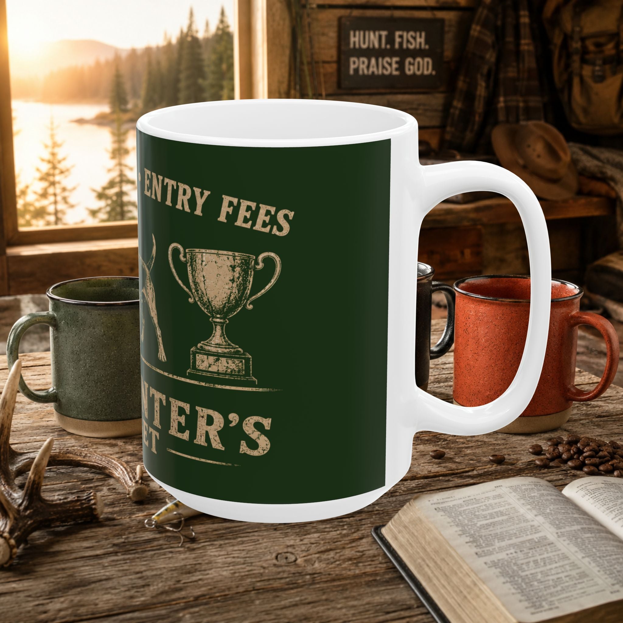 The Coonhunter Budget Mug — Funny Coon Hunting Ceramic Coffee Cup (11oz/15oz)