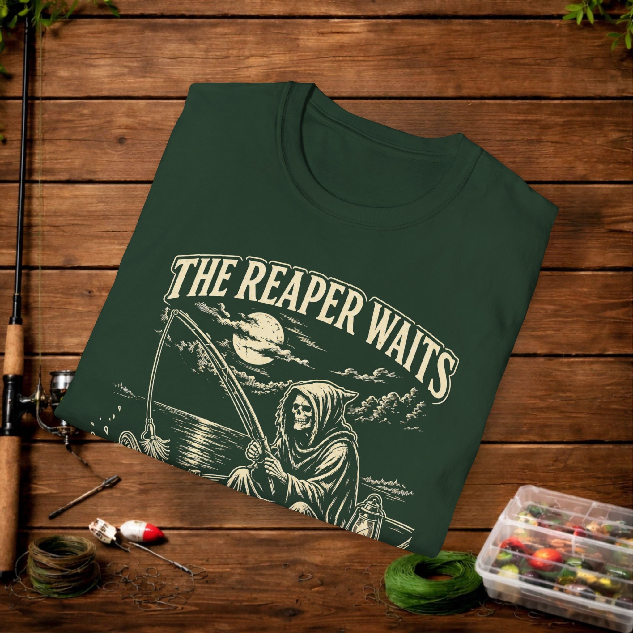 T-Shirt — "The Reaper Waits" Vintage Grim Reaper Graphic