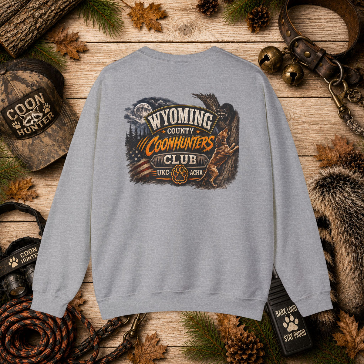 Wyoming Coonhunters Club Crewneck Sweatshirt