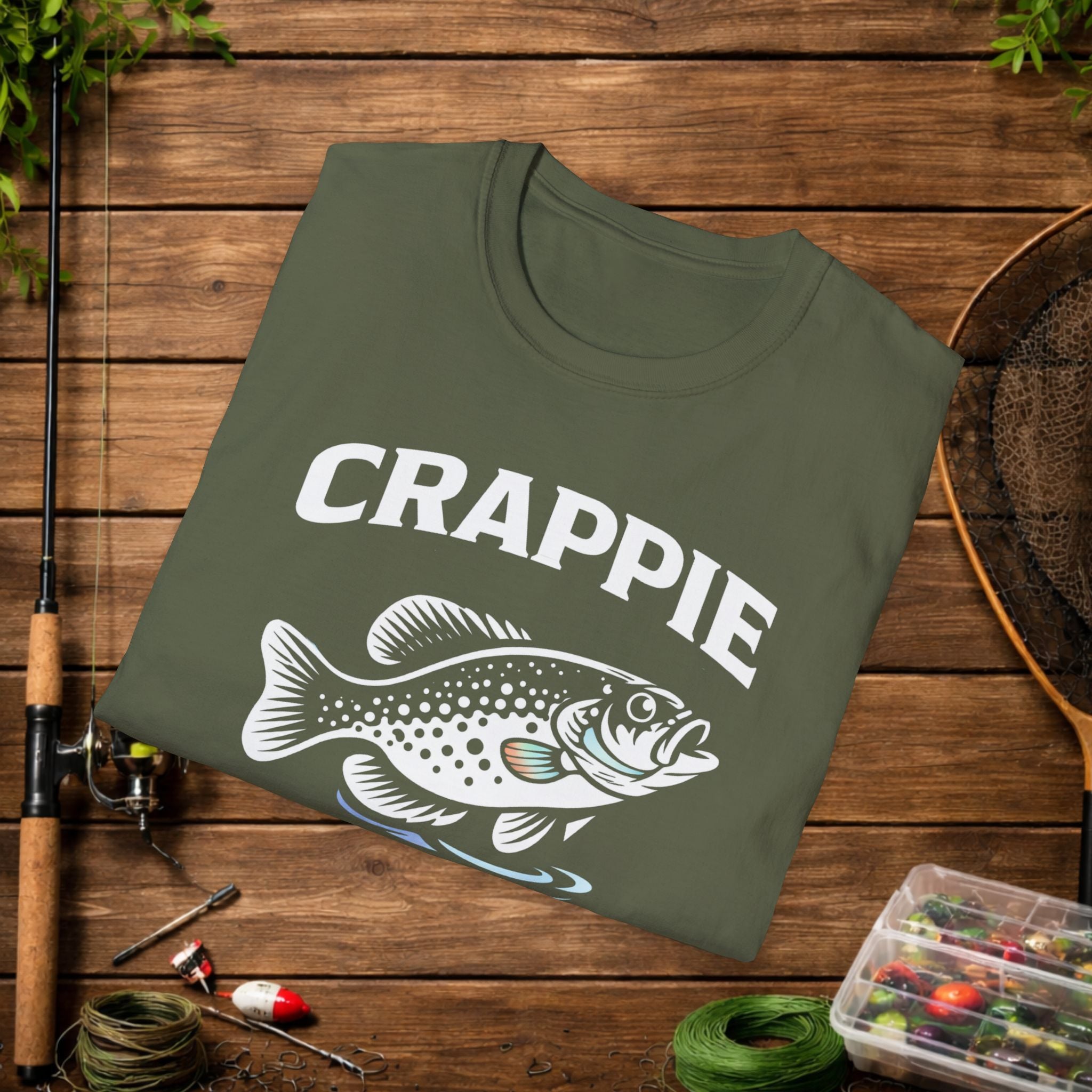 Crappie Addict Fishing T-Shirt – Crappie Angler Graphic Tee