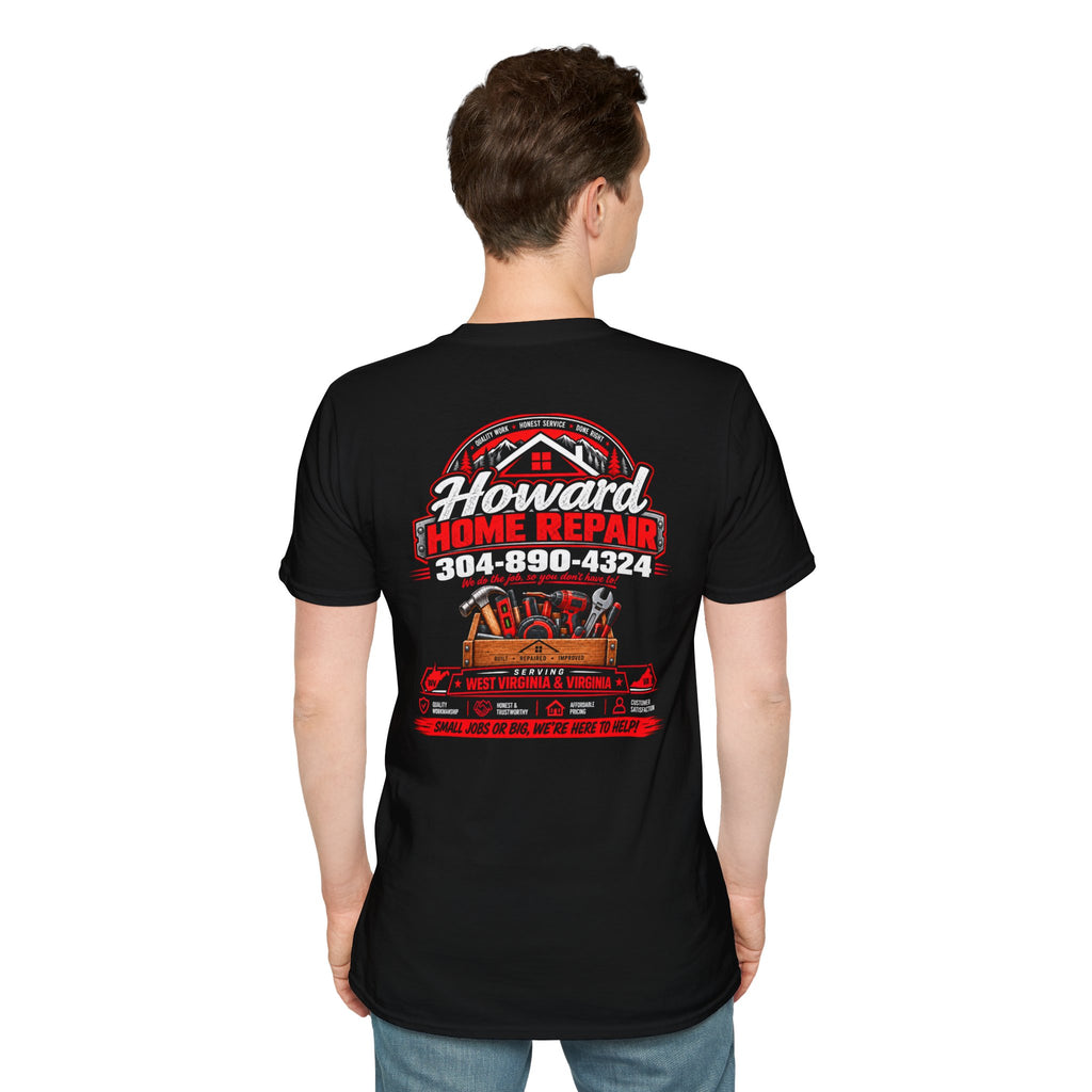 Howard Home Repair T-Shirt — Logo & Contact Workwear