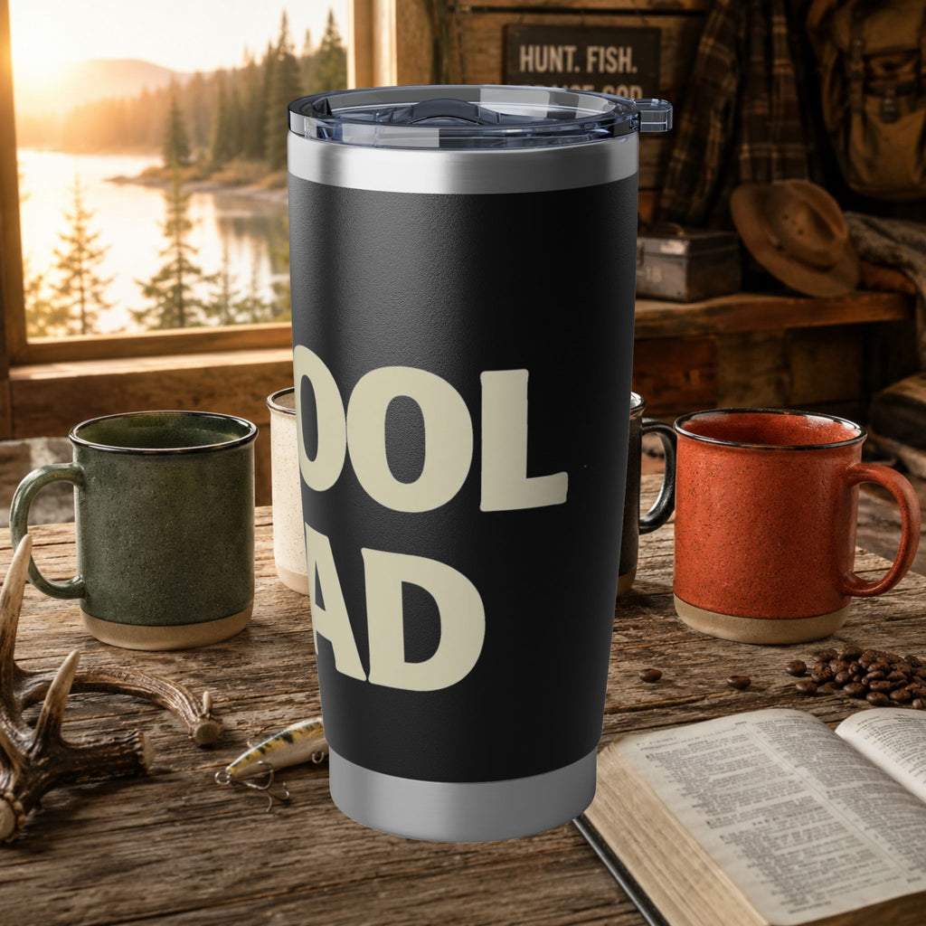 Cool Dad 20oz Insulated Tumbler – Fishing & Outdoor Dad Travel Mug | Father's Day Gift