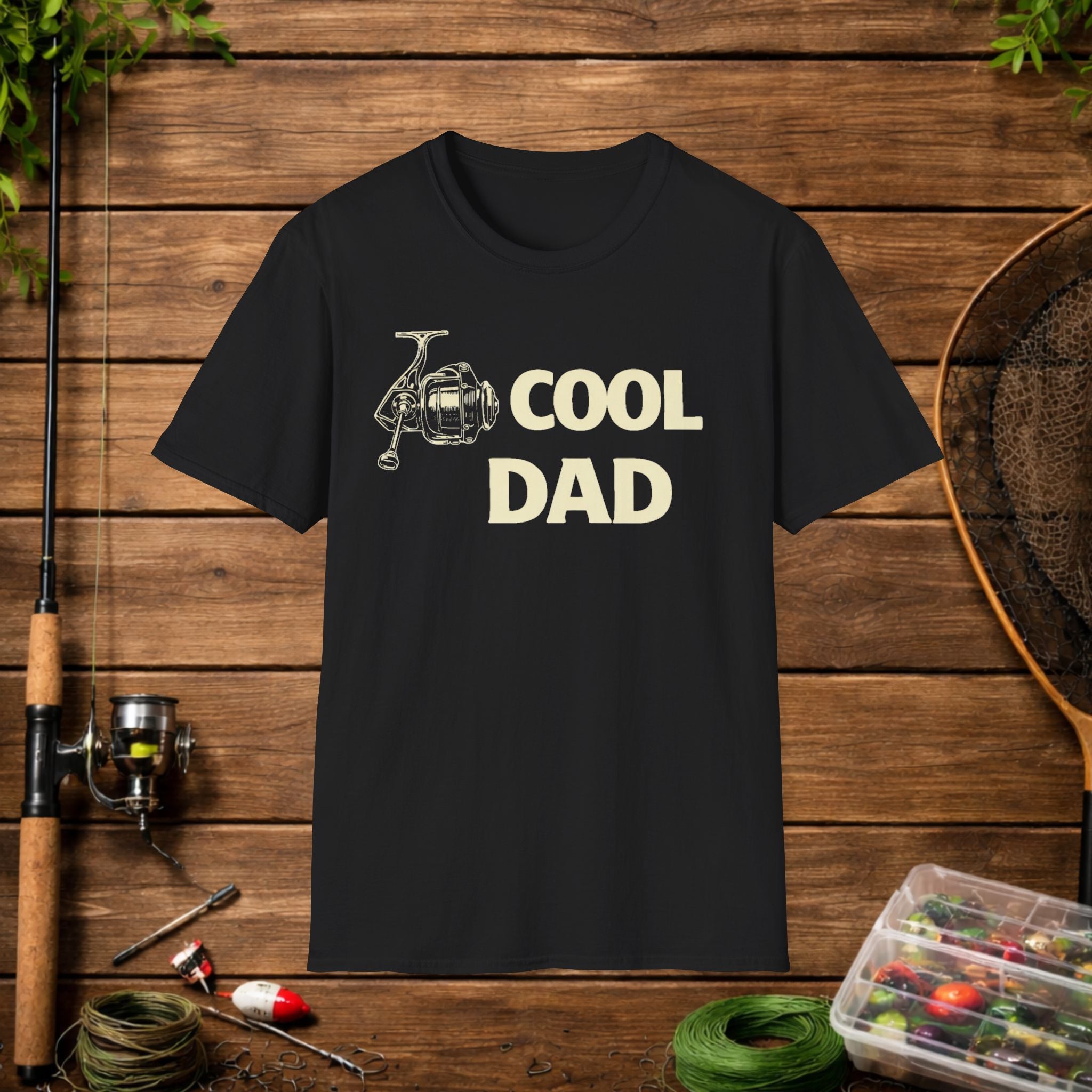 Cool Dad Fishing T-Shirt — Retro Fishing Reel Tee for Dad, Father’s Day Gift