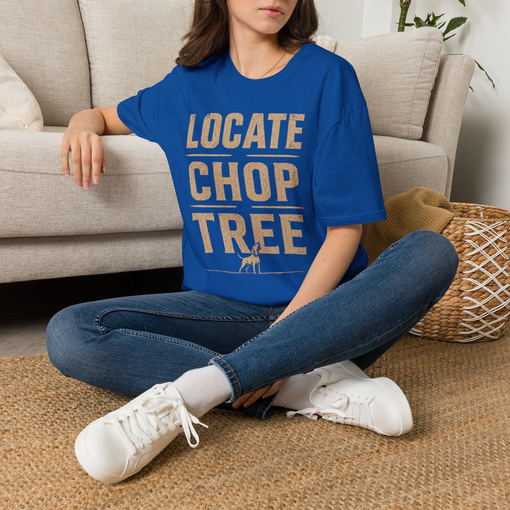 Locate Chop Tree Coon Hunting T-Shirt | Vintage Houndsman Graphic Tee | Wild Wonderful Wear