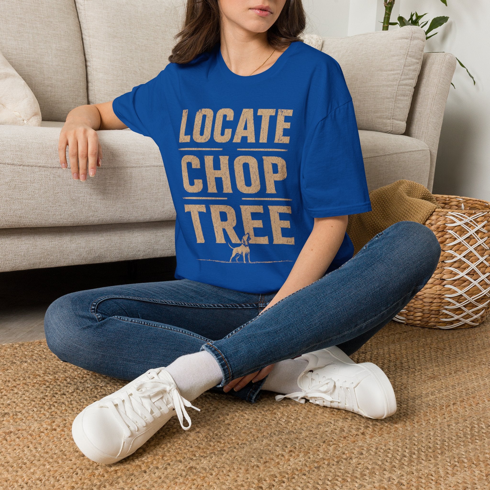 Locate Chop Tree Coon Hunting T-Shirt | Vintage Houndsman Graphic Tee | Wild Wonderful Wear