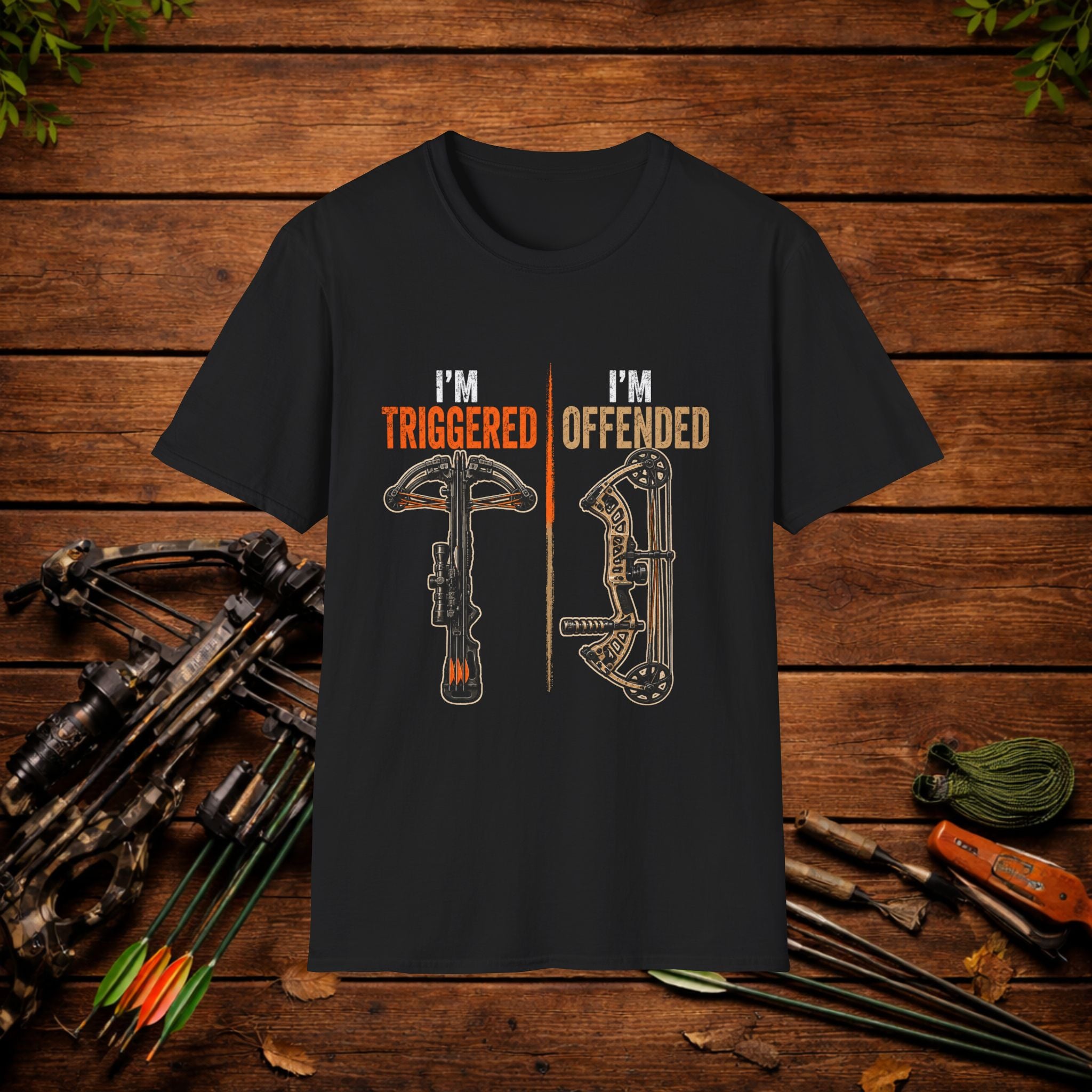 I'm Triggered, I'm Offended Crossbow T-Shirt – Funny Hunting Tee