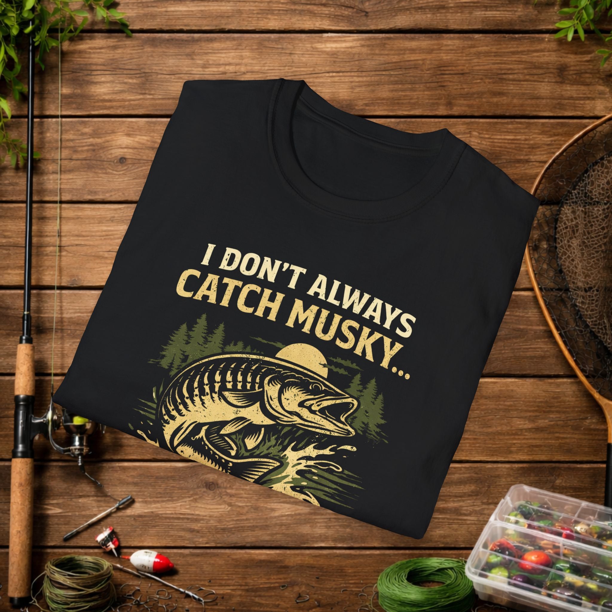 Funny Musky Fishing Shirt – I Don’t Always Catch Musky – Muskie Fisherman Tee – Fishing Humor Shirt – Angler Gift