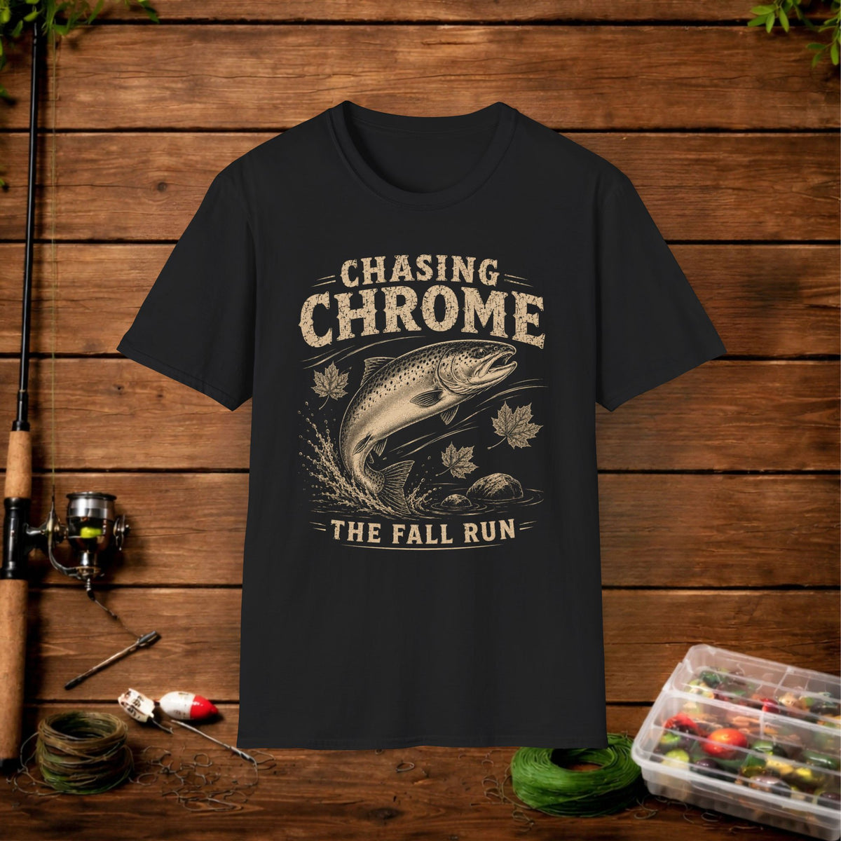 Chasing Chrome Fishing T-Shirt — The Fall Run Trout Tee
