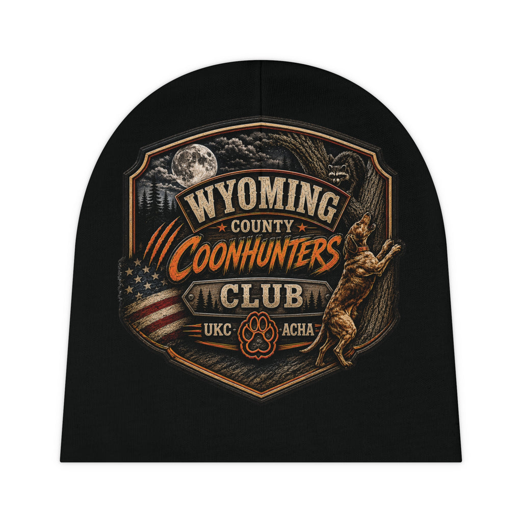 Infant Beanie — Wyoming Coonhunters Club Patch Baby Hat