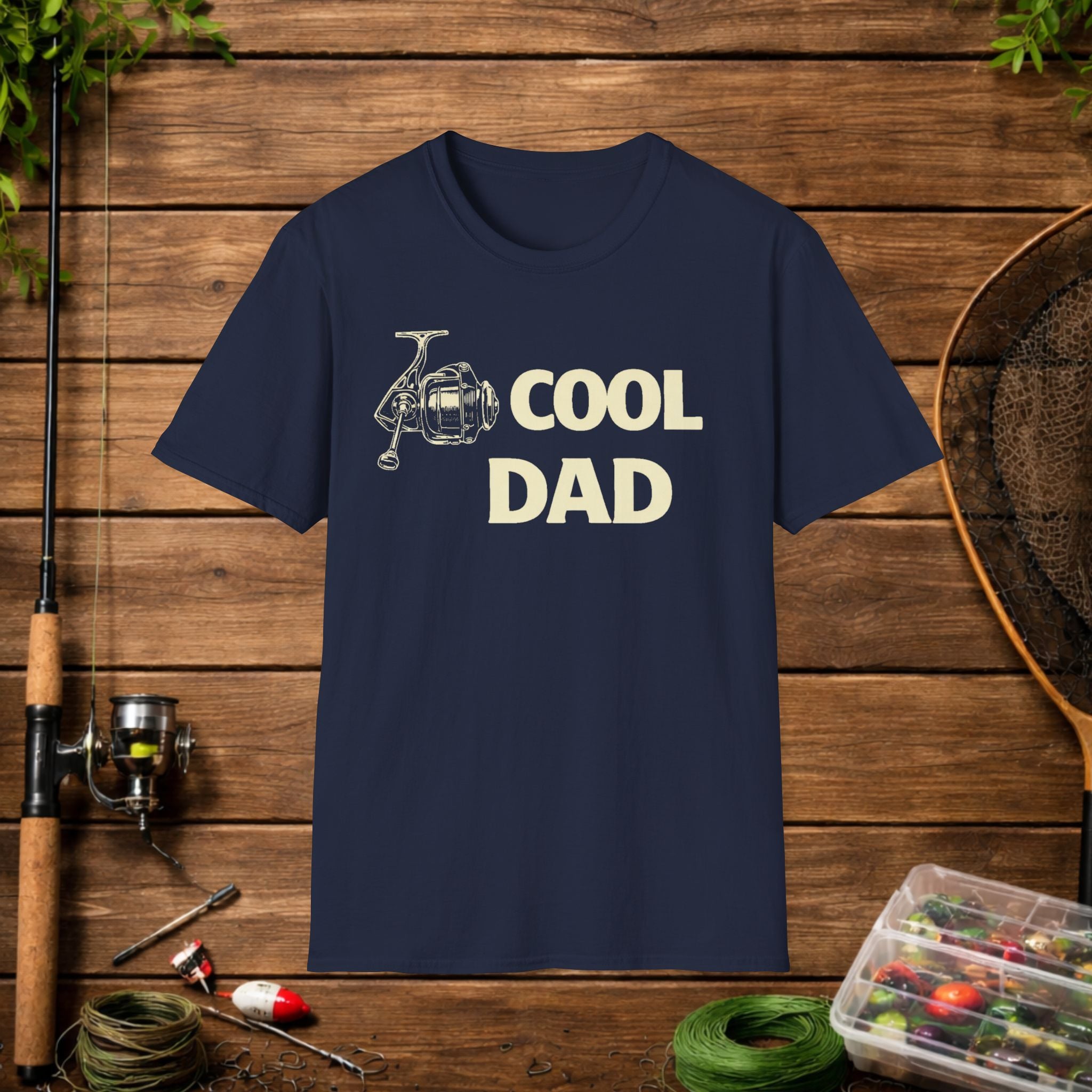 Cool Dad Fishing T-Shirt — Retro Fishing Reel Tee for Dad, Father’s Day Gift