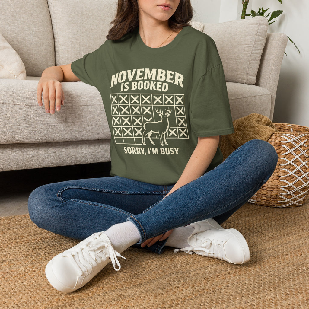November Is Booked T-Shirt — Deer Hunting Season Graphic Tee