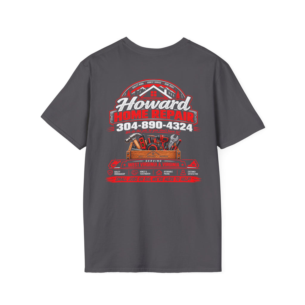 Howard Home Repair T-Shirt — Logo & Contact Workwear