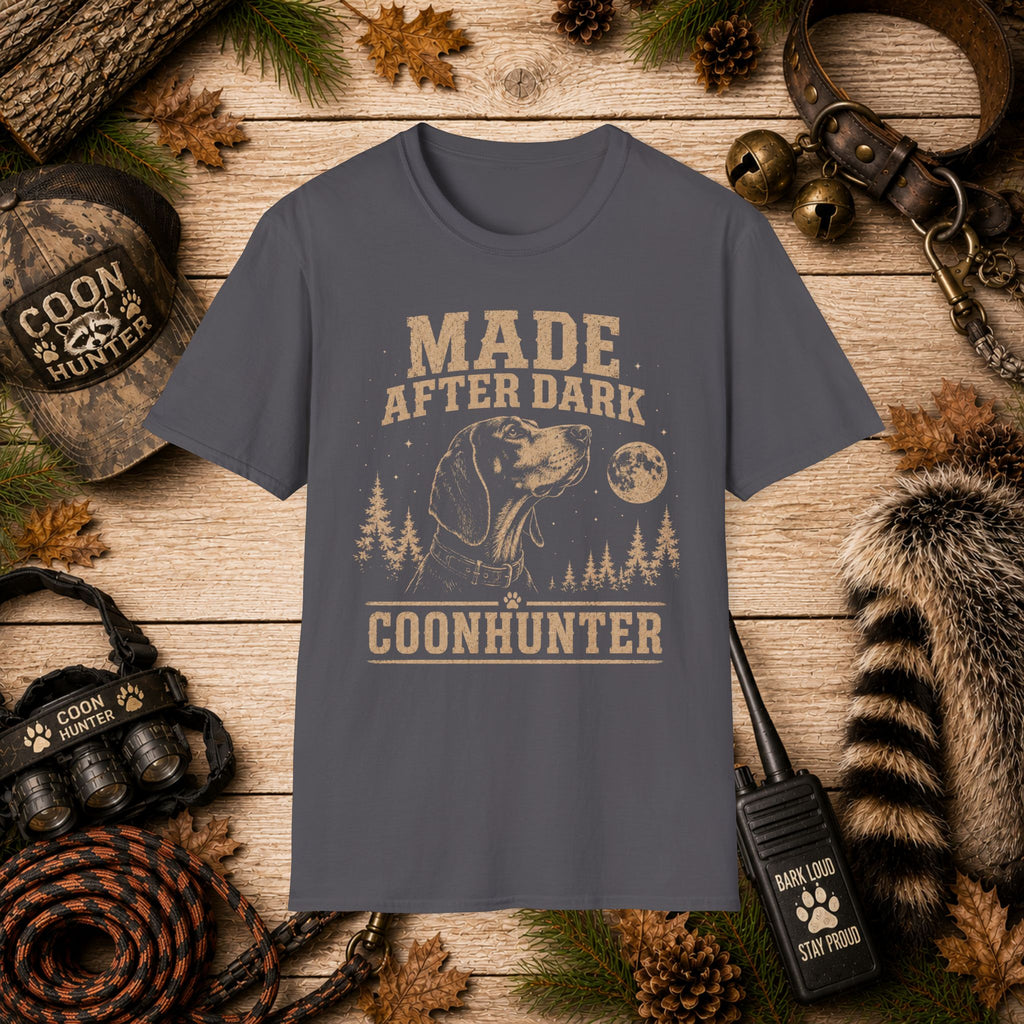 Made After Dark Coonhunter T-Shirt | Vintage Night Hunting Coonhound Tee | Wild Wonderful Wear