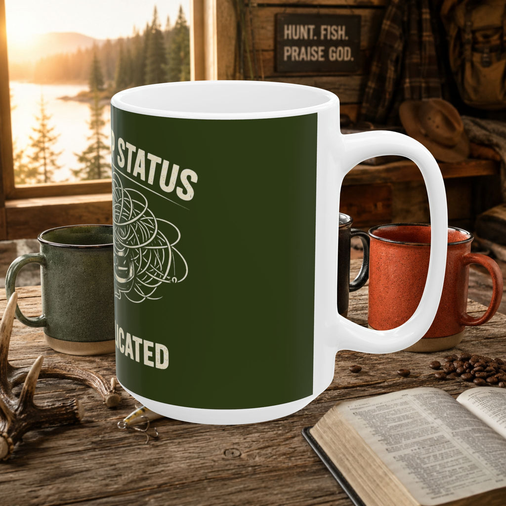 Relationship Status It's Complicated Fishing Coffee Mug – 15oz