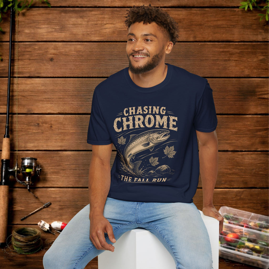 Chasing Chrome Fishing T-Shirt — The Fall Run Trout Tee