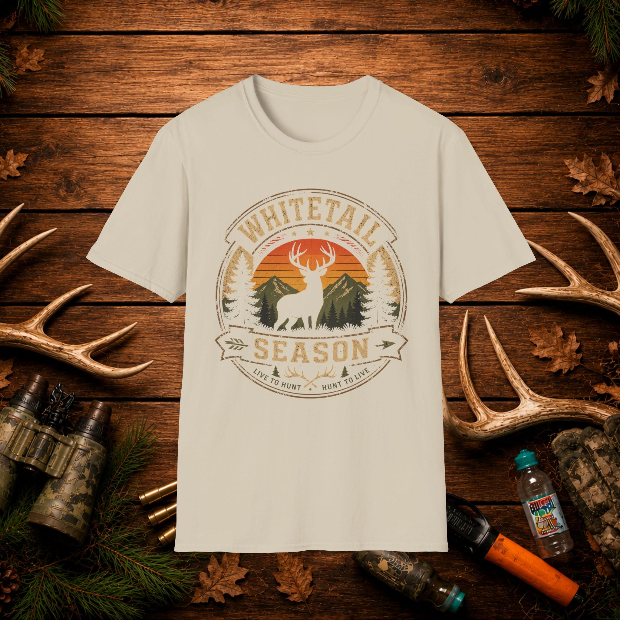 Whitetail Season Deer Hunting Shirt | Vintage Buck Hunter Tee | Retro Outdoor Graphic T-Shirt