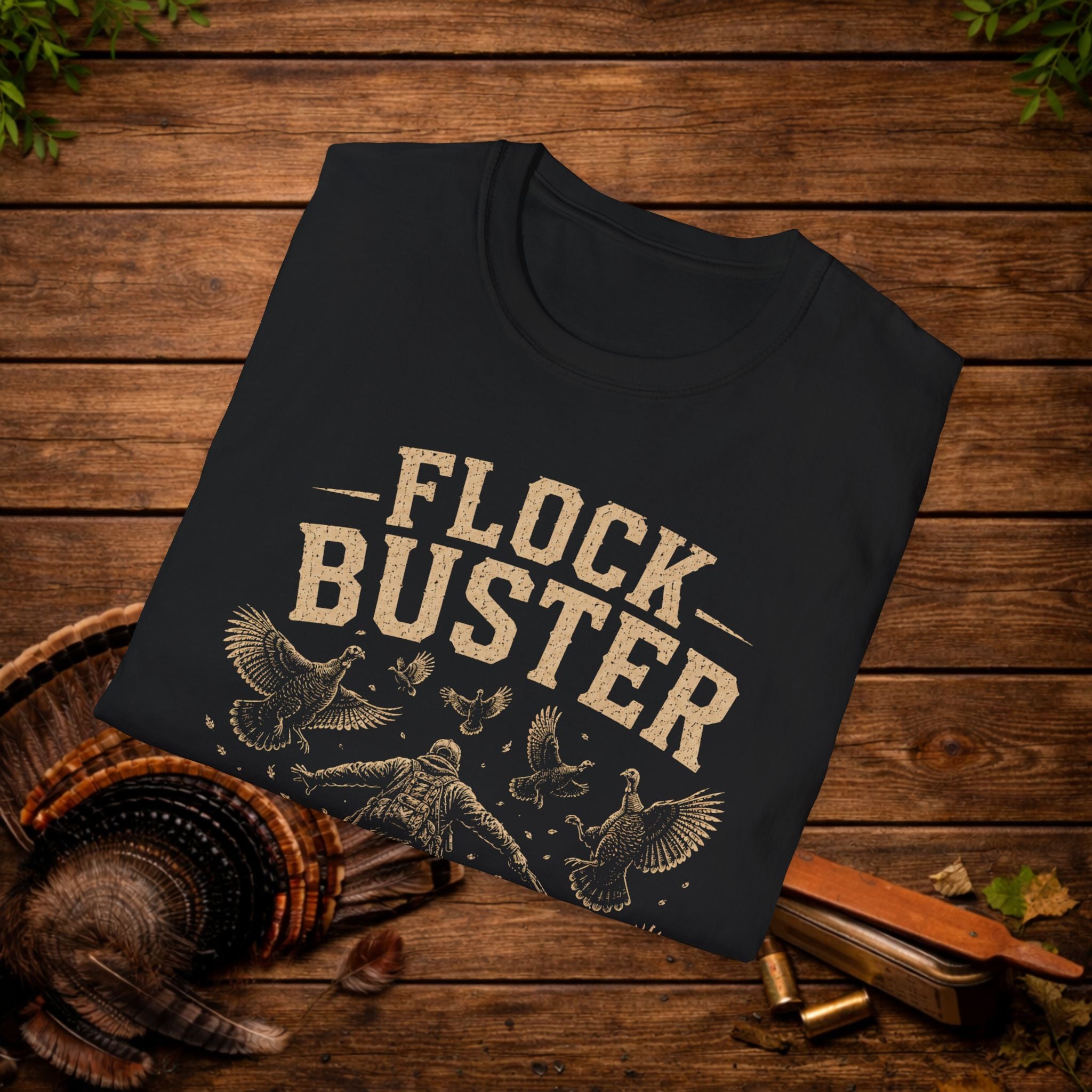 Flock Buster Hunting T-Shirt | Fall Turkey Season Tee | Wild Wonderful Wear