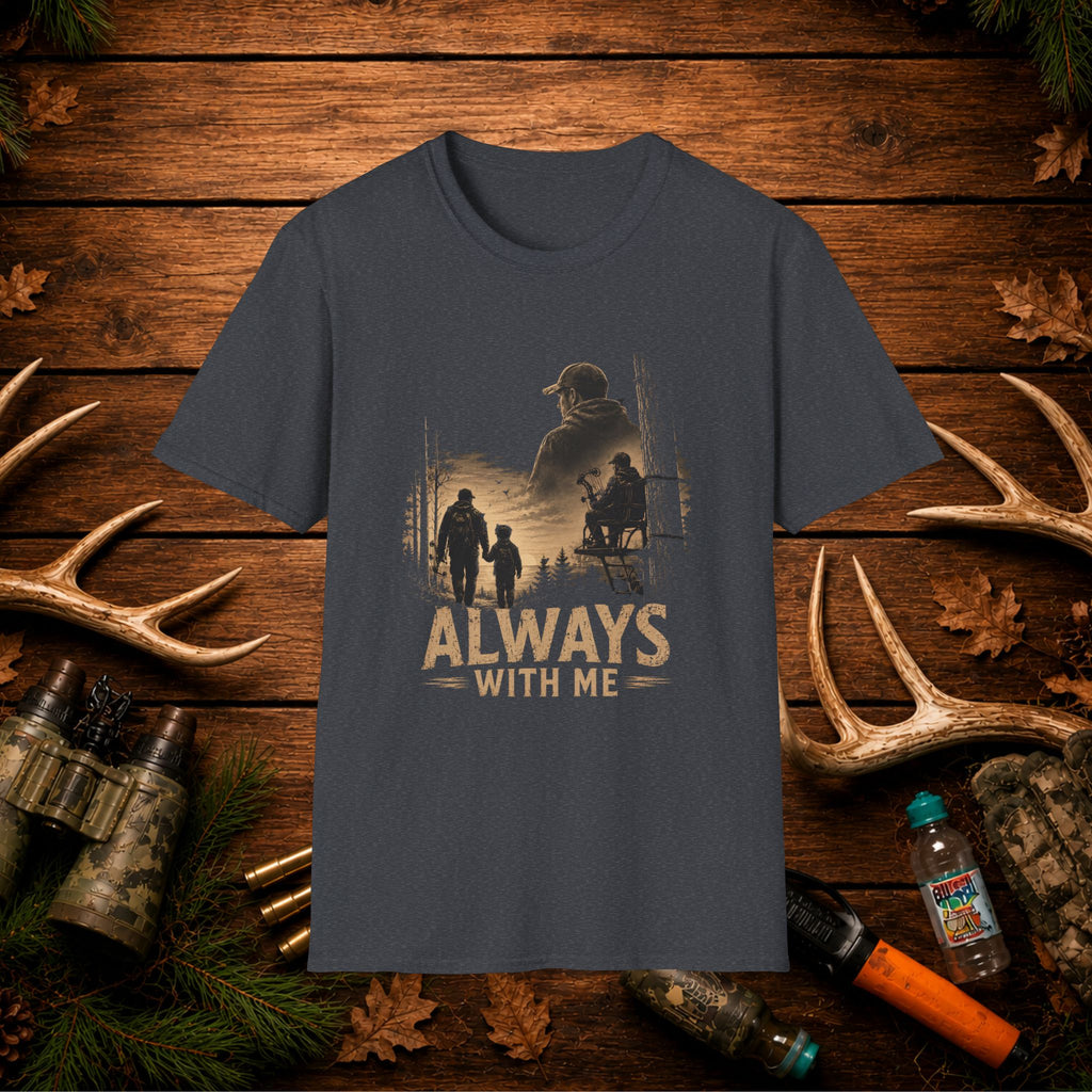 Always With Me Deer Hunting T-Shirt – Vintage Memorial Tee