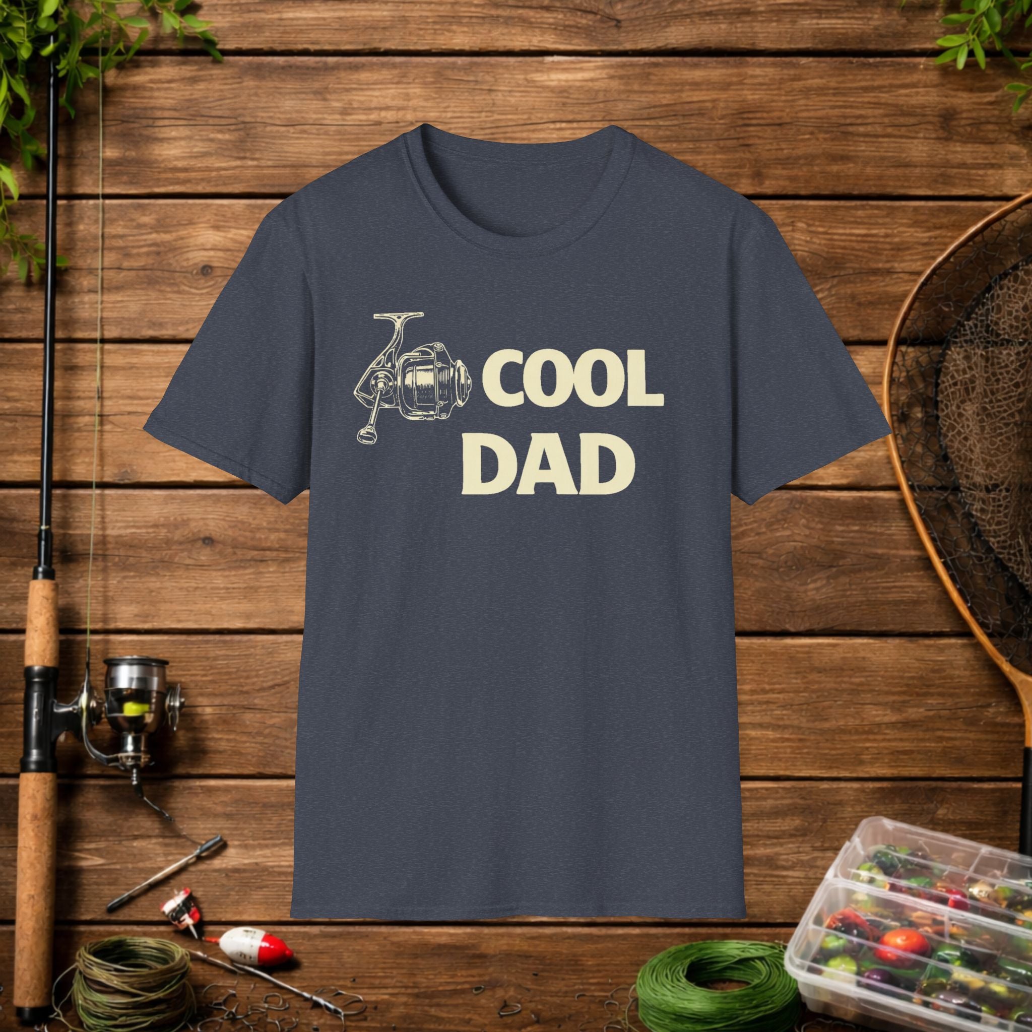 Cool Dad Fishing T-Shirt — Retro Fishing Reel Tee for Dad, Father’s Day Gift