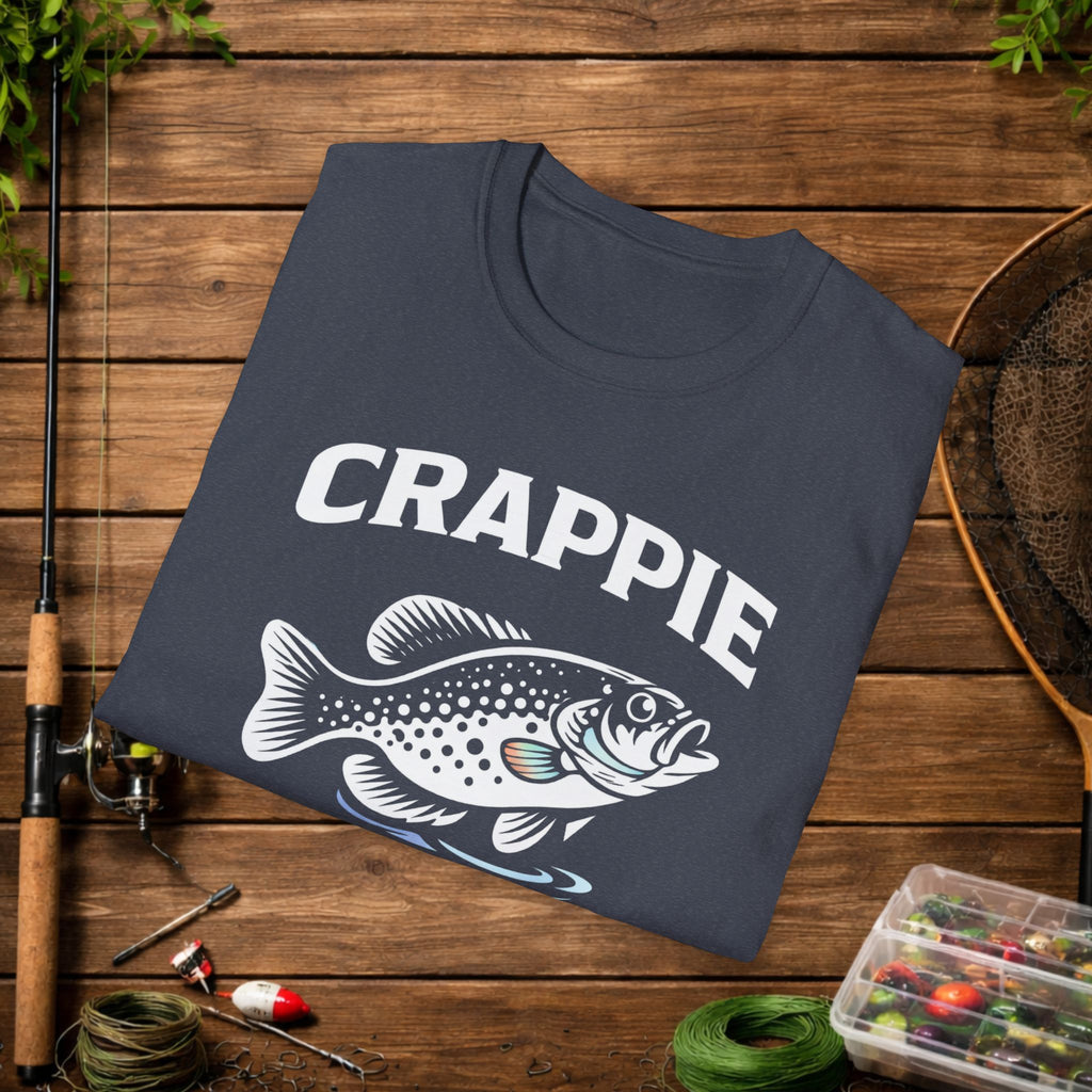 Crappie Addict Fishing T-Shirt – Crappie Angler Graphic Tee
