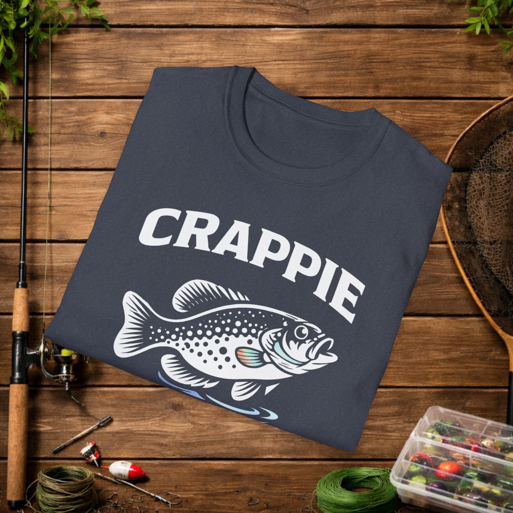 Crappie Addict Fishing T-Shirt – Crappie Angler Graphic Tee