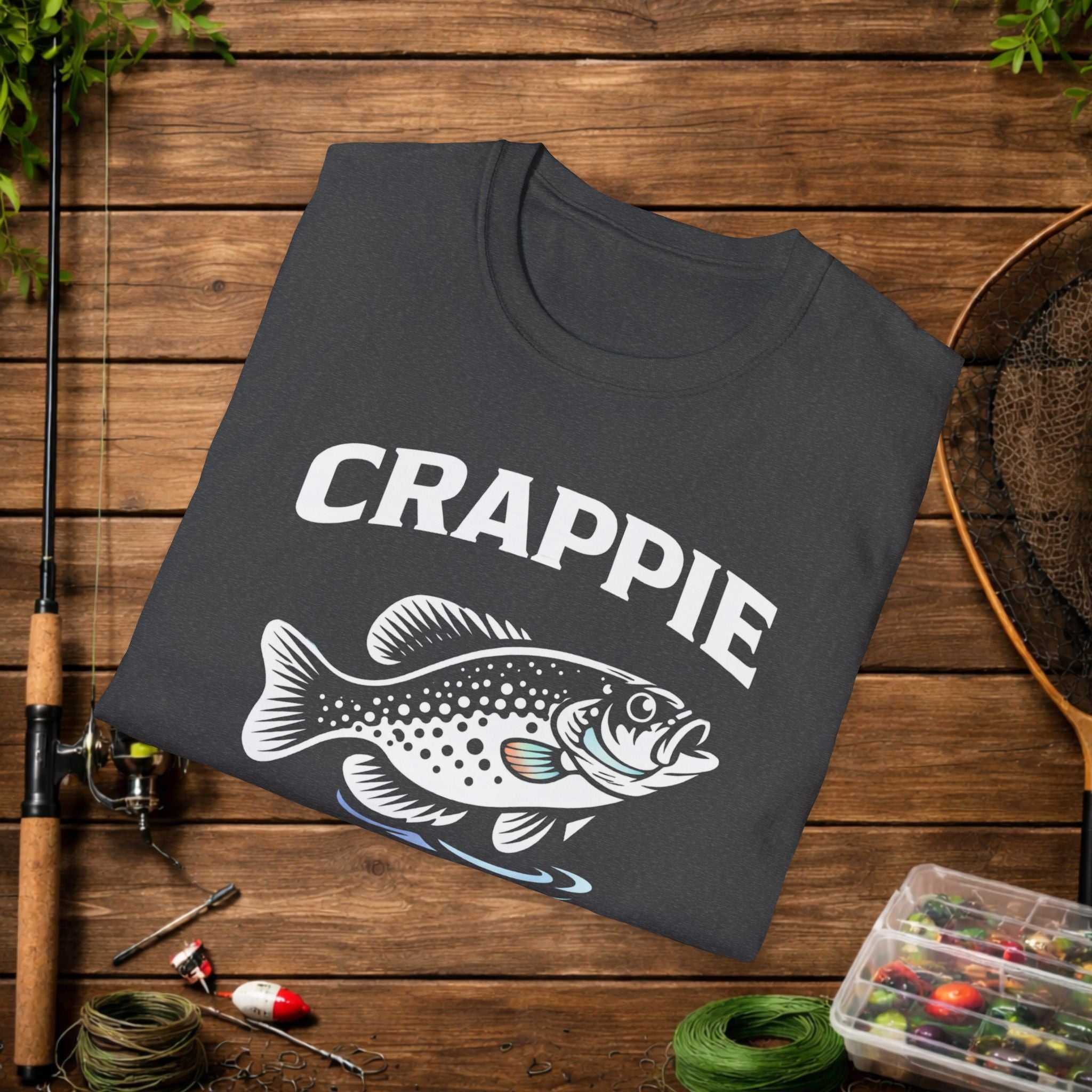 Crappie Addict Fishing T-Shirt – Crappie Angler Graphic Tee