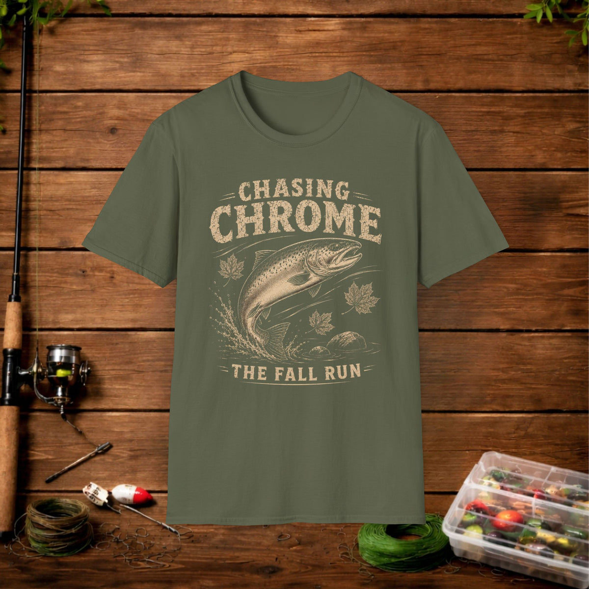 Chasing Chrome Fishing T-Shirt — The Fall Run Trout Tee