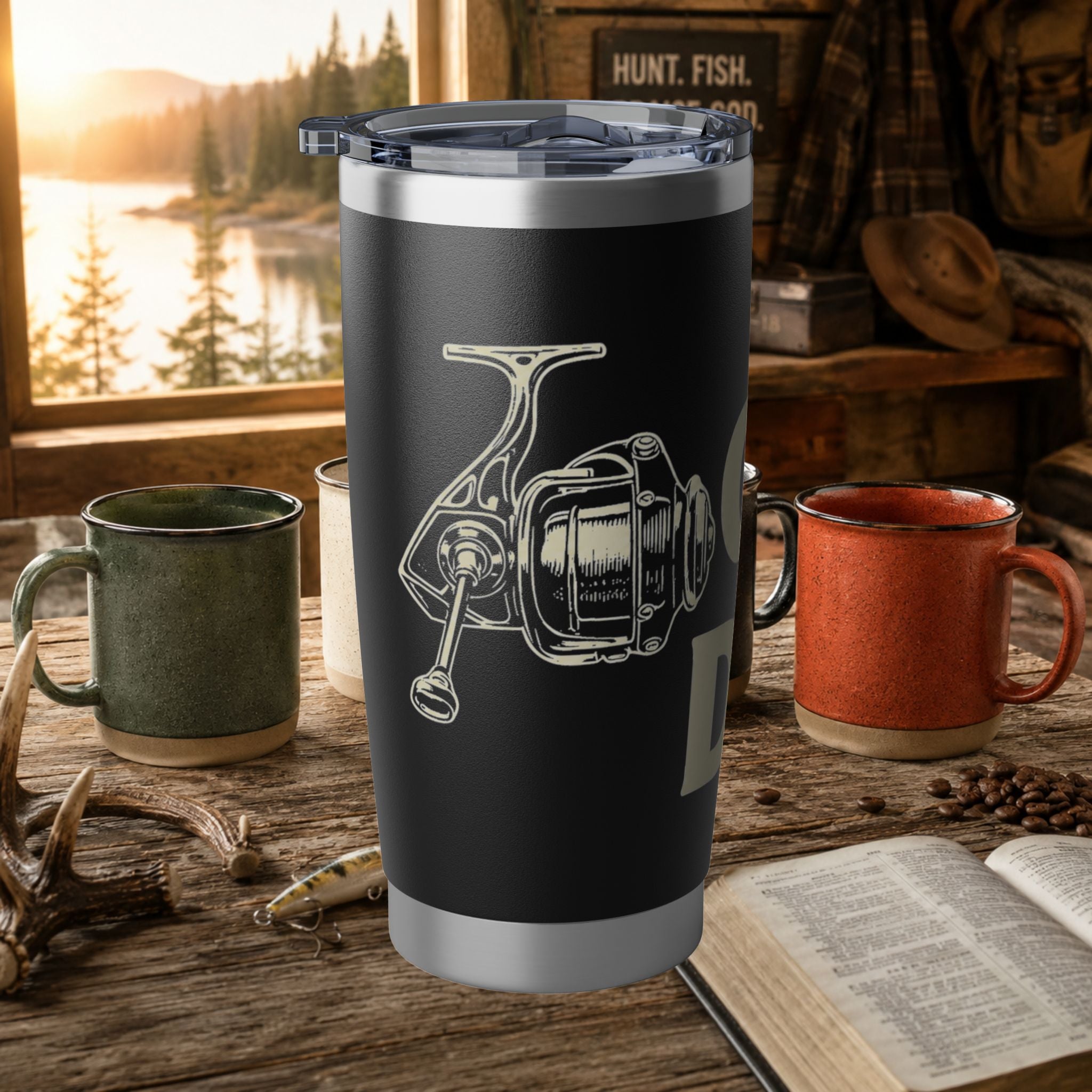 Cool Dad 20oz Insulated Tumbler – Fishing & Outdoor Dad Travel Mug | Father's Day Gift