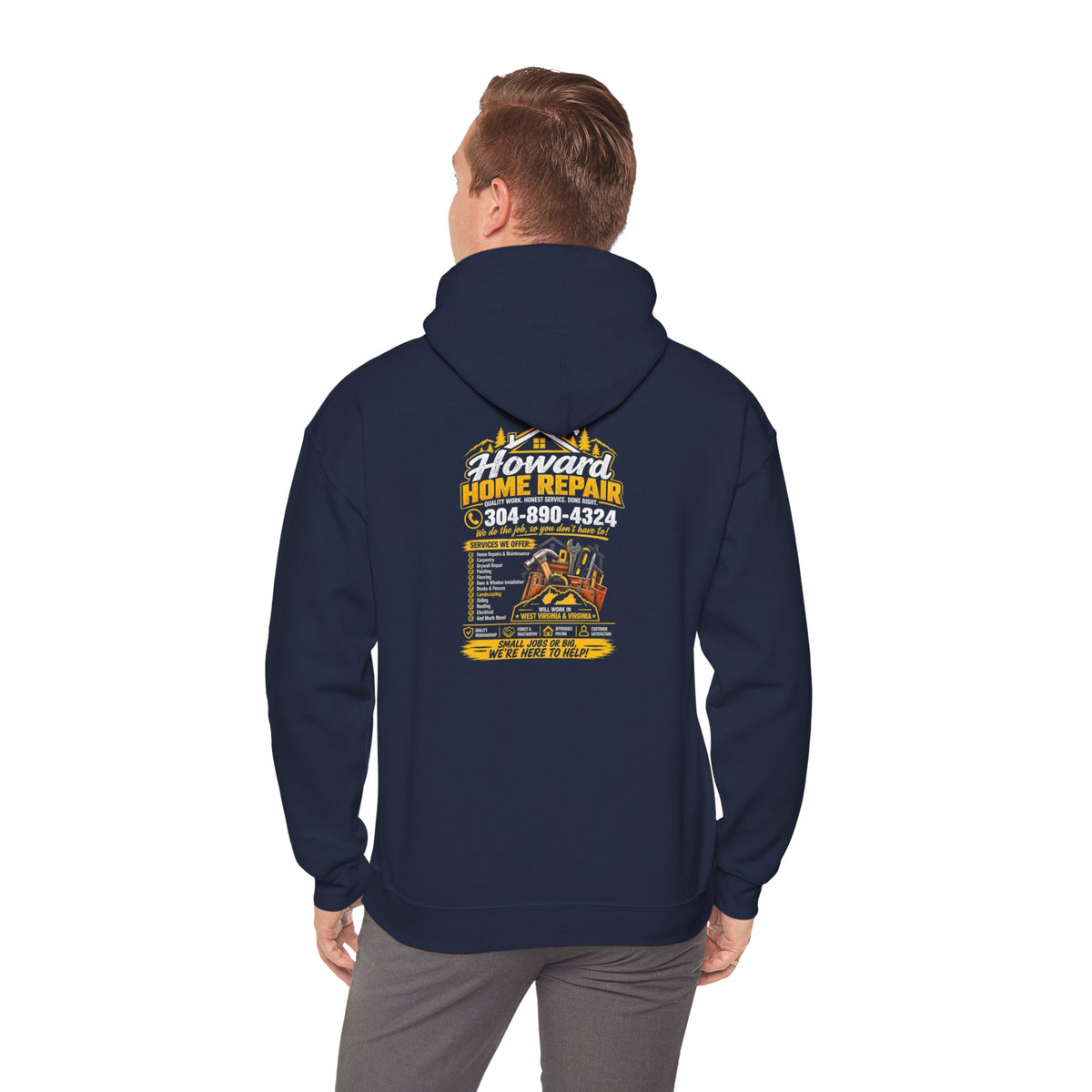 Home Repair Hoodie – Construction Crew Sweatshirt with Tool Graphic