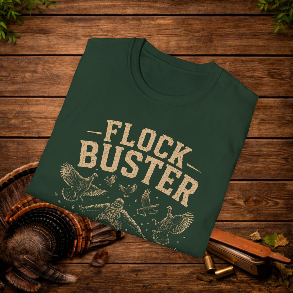 Flock Buster Hunting T-Shirt | Fall Turkey Season Tee | Wild Wonderful Wear