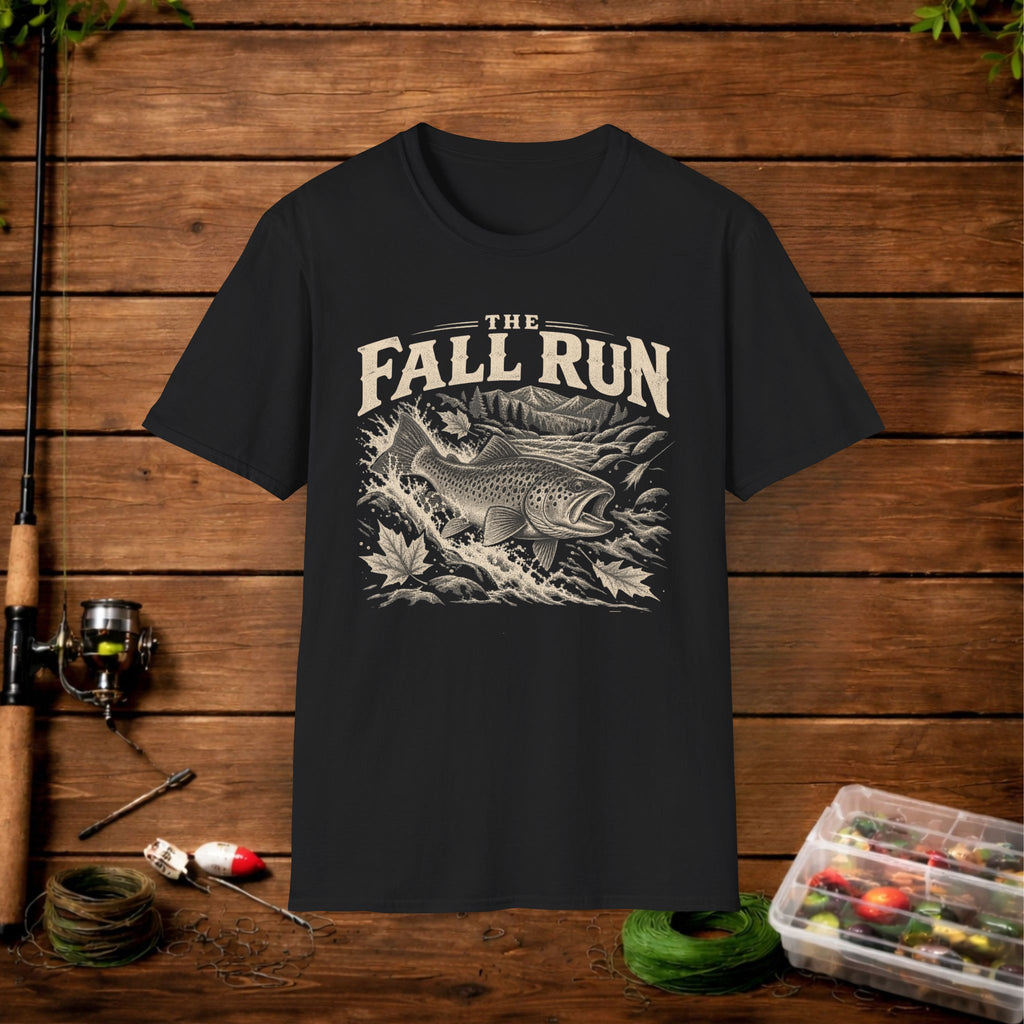 The Fall Run Fishing T-Shirt — Vintage Trout Design