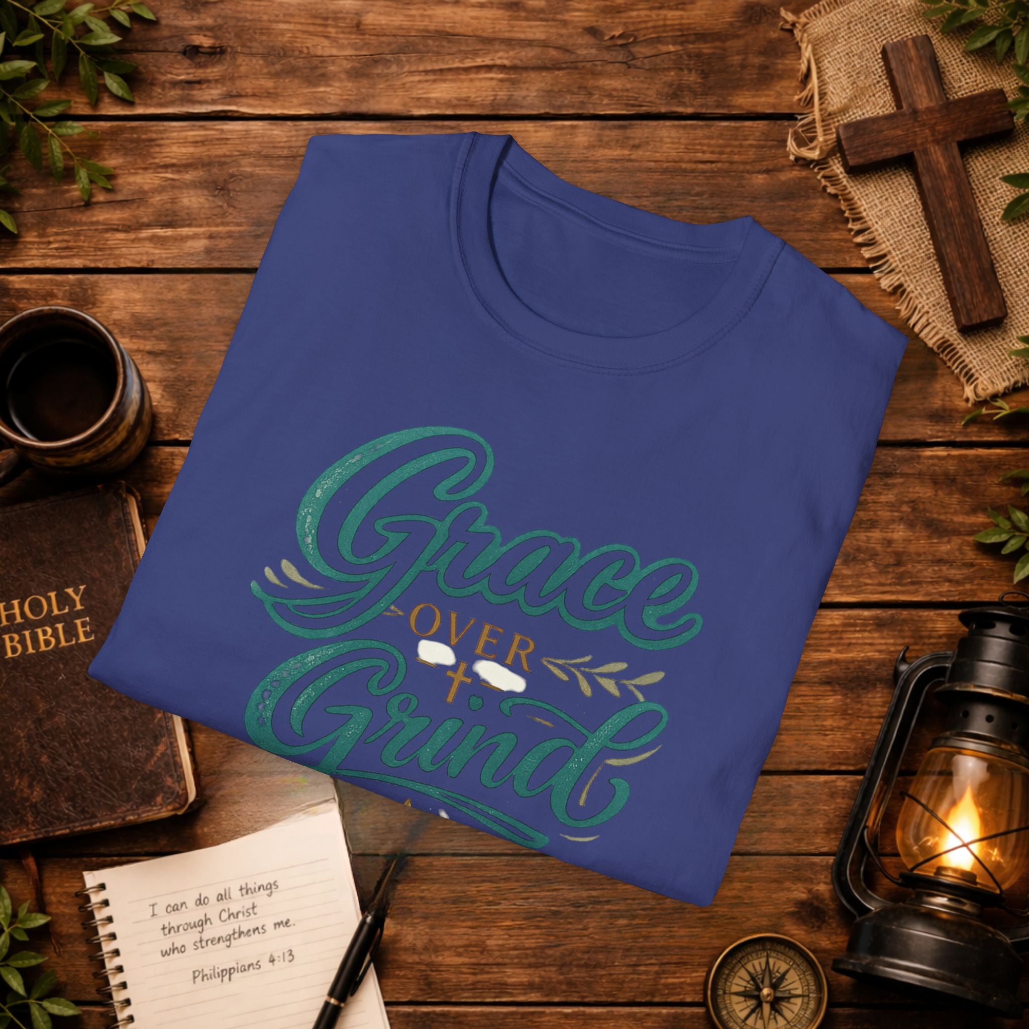 Grace Over Grind T-Shirt — Christian Faith Inspirational Tee
