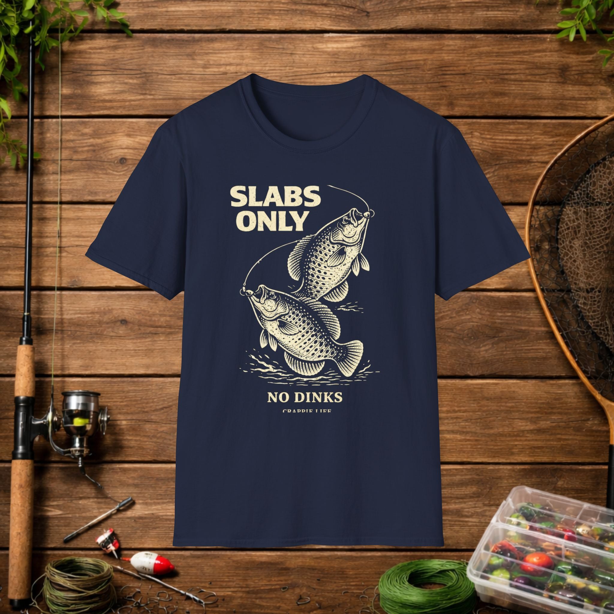 Slabs Only Crappie Fishing Shirt – Crappie Life Tee – No Dinks Funny Fishing Shirt – Crappie Angler Gift