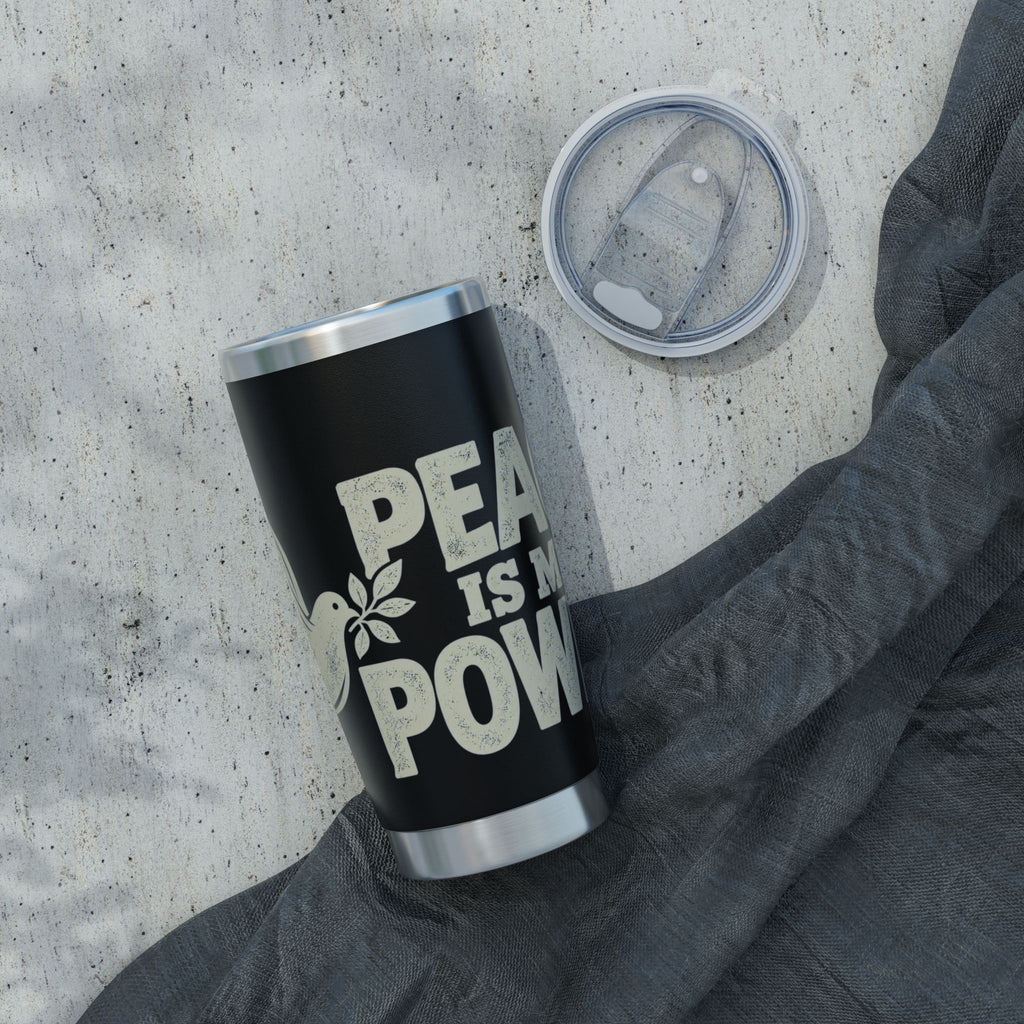 20oz Tumbler — "Peace Is Power" Insulated Travel Cup