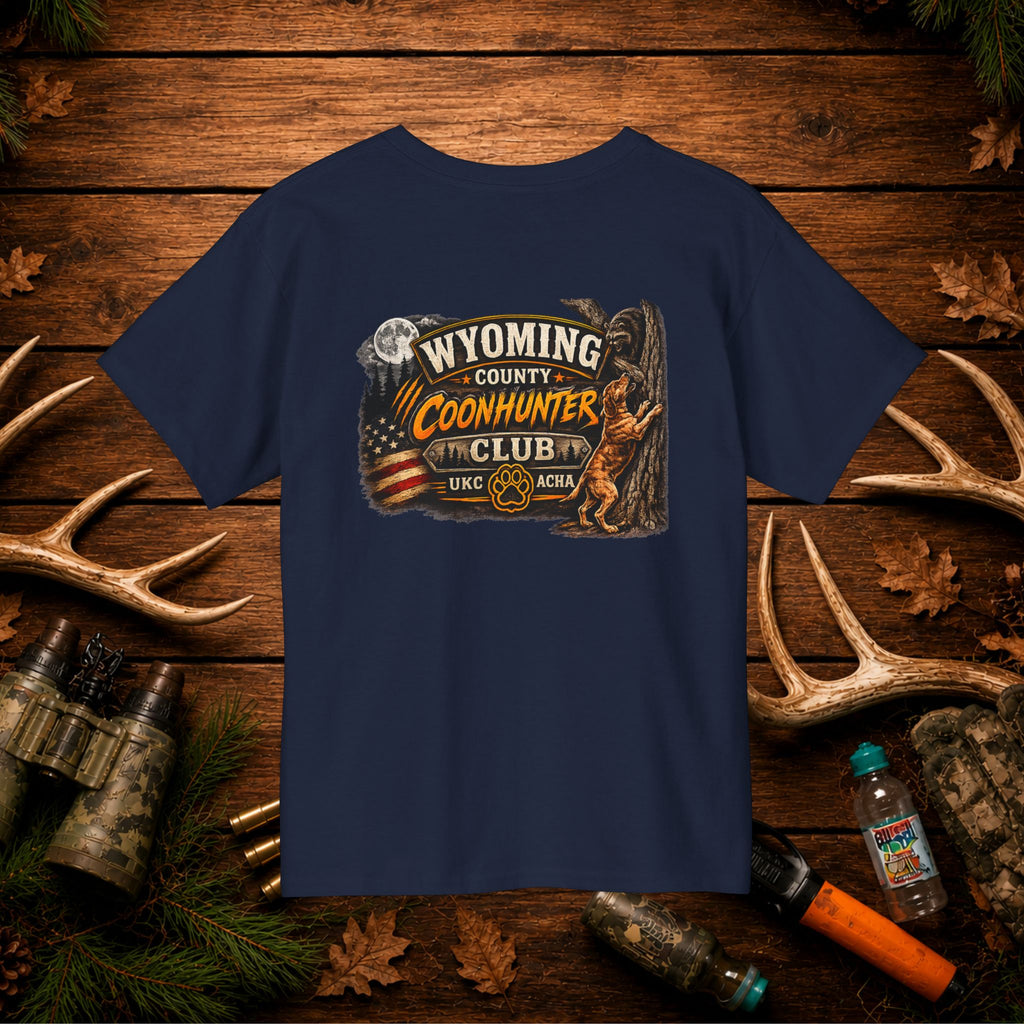 Wyoming County Coonhunter Club Youth T-Shirt — Back Print