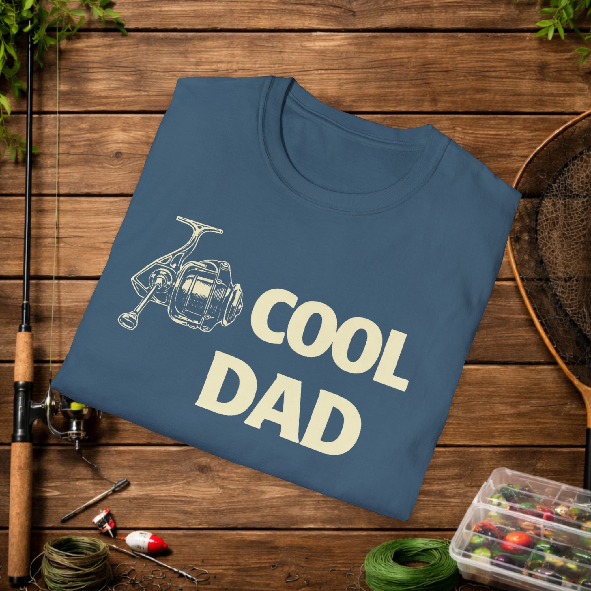 Cool Dad Fishing T-Shirt — Retro Fishing Reel Tee for Dad, Father’s Day Gift