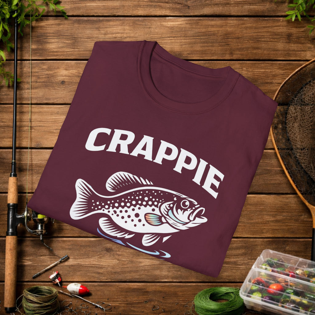 Crappie Addict Fishing T-Shirt – Crappie Angler Graphic Tee