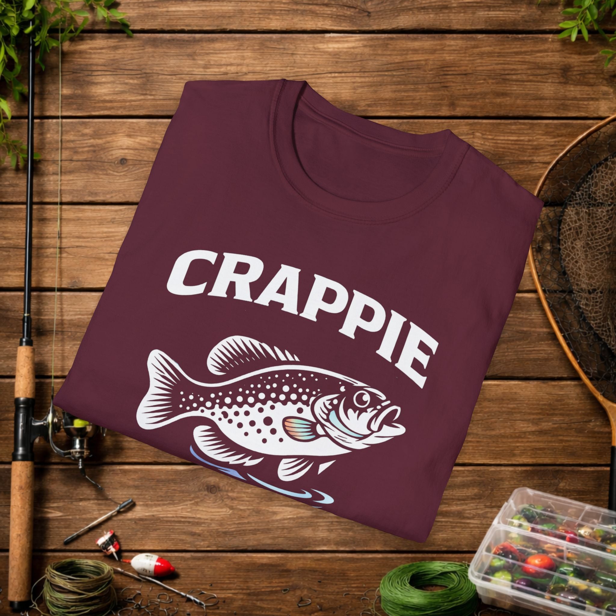 Crappie Addict Fishing T-Shirt – Crappie Angler Graphic Tee