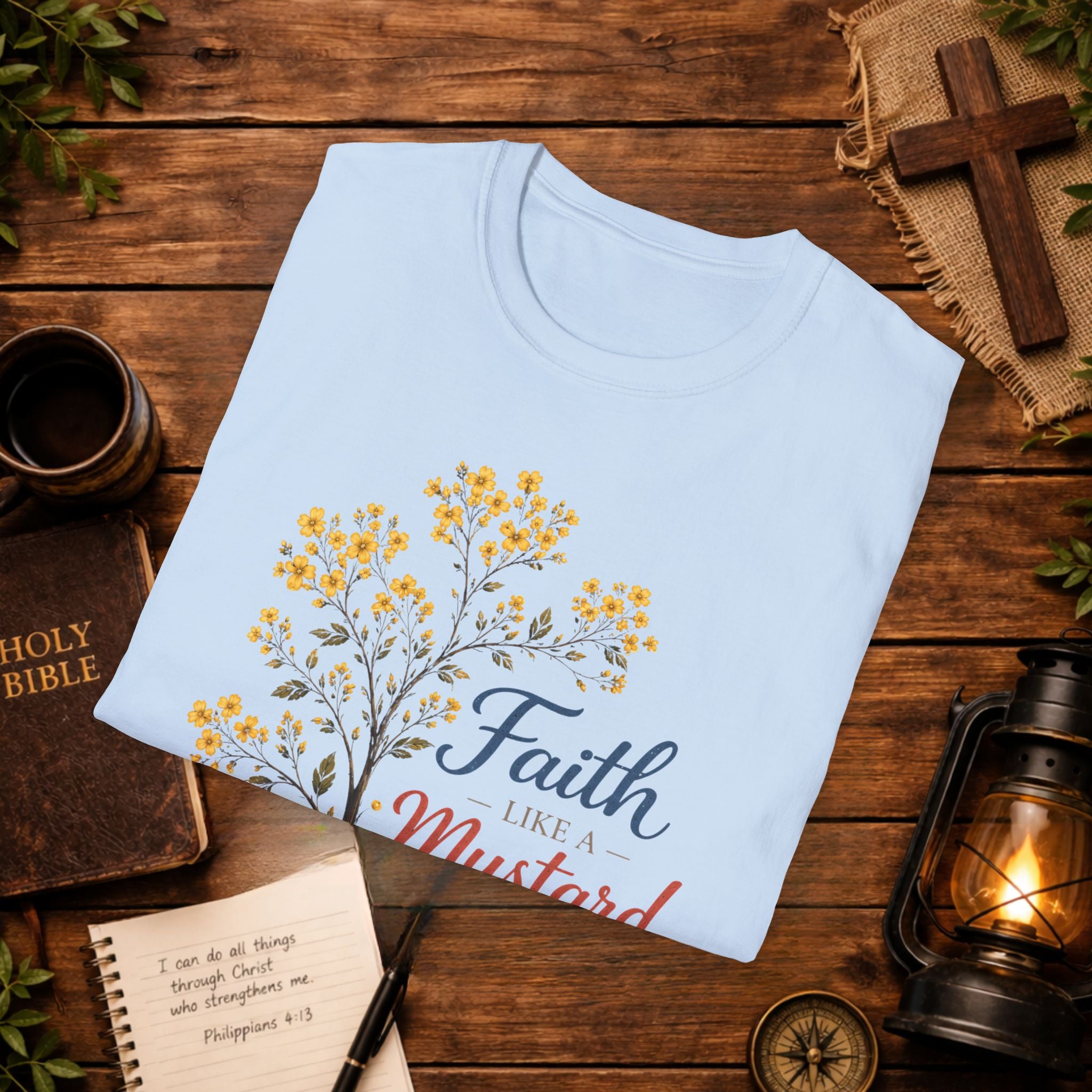 Faith Like a Mustard Seed T-Shirt — Christian Inspirational Tee
