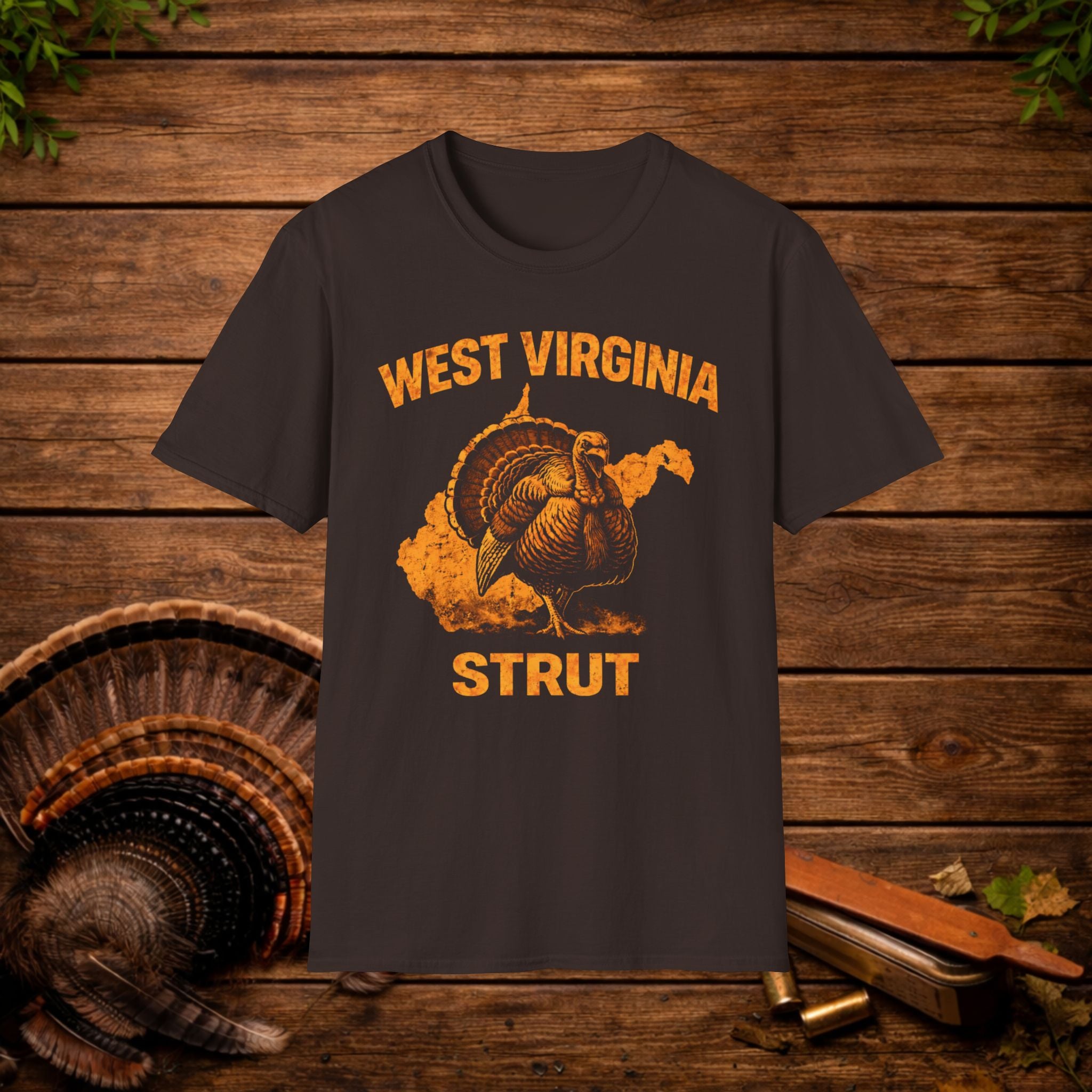 West Virginia Strut Turkey Hunting Shirt – WV Gobbler Tee – Mountain State Turkey Season Shirt – Hunter Gift