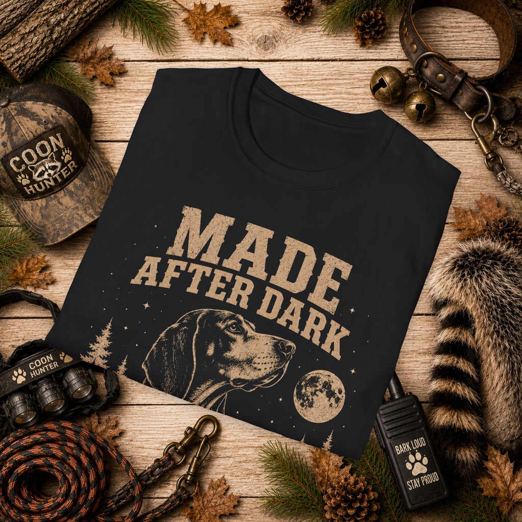 Made After Dark Coonhunter T-Shirt | Vintage Night Hunting Coonhound Tee | Wild Wonderful Wear