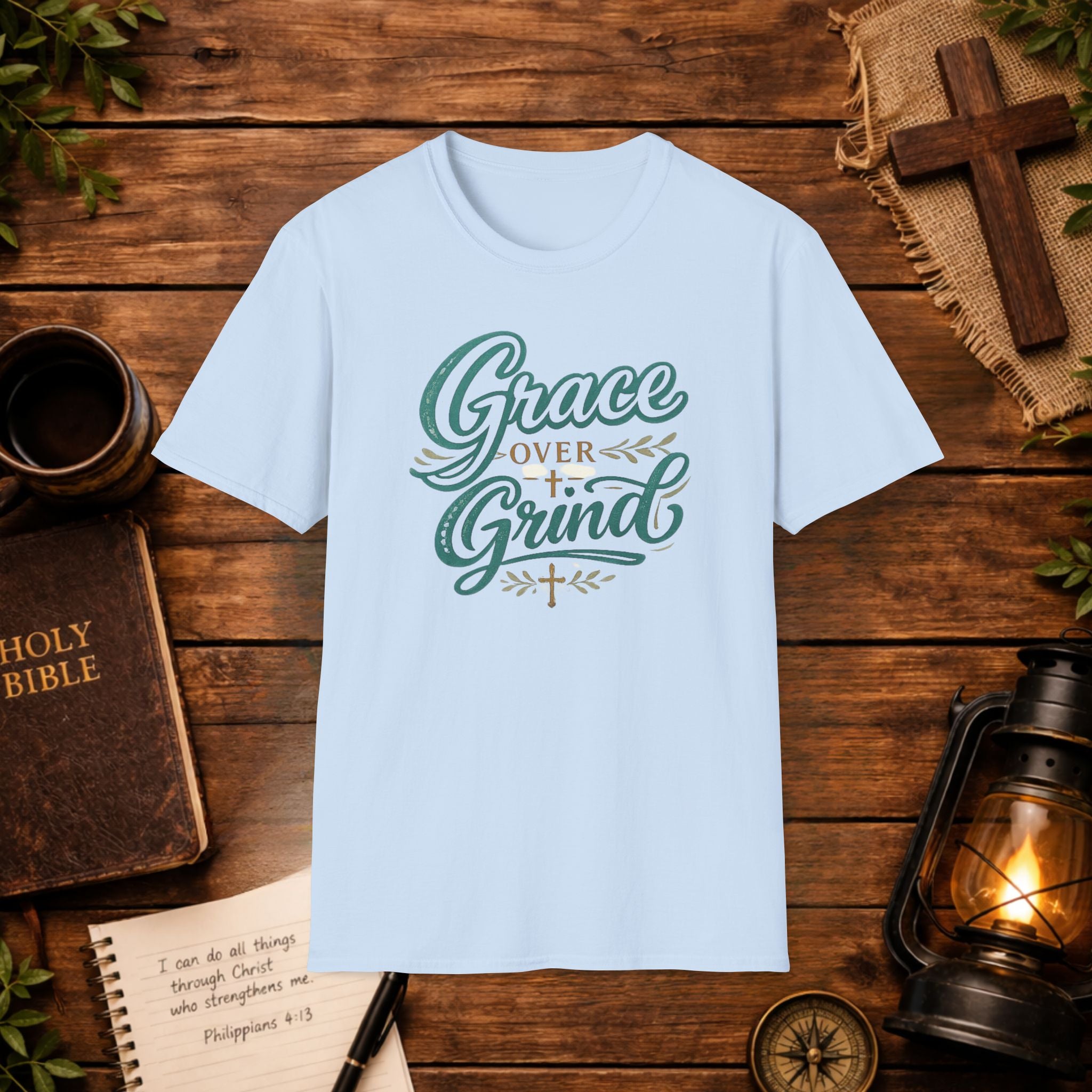 Grace Over Grind T-Shirt — Christian Faith Inspirational Tee