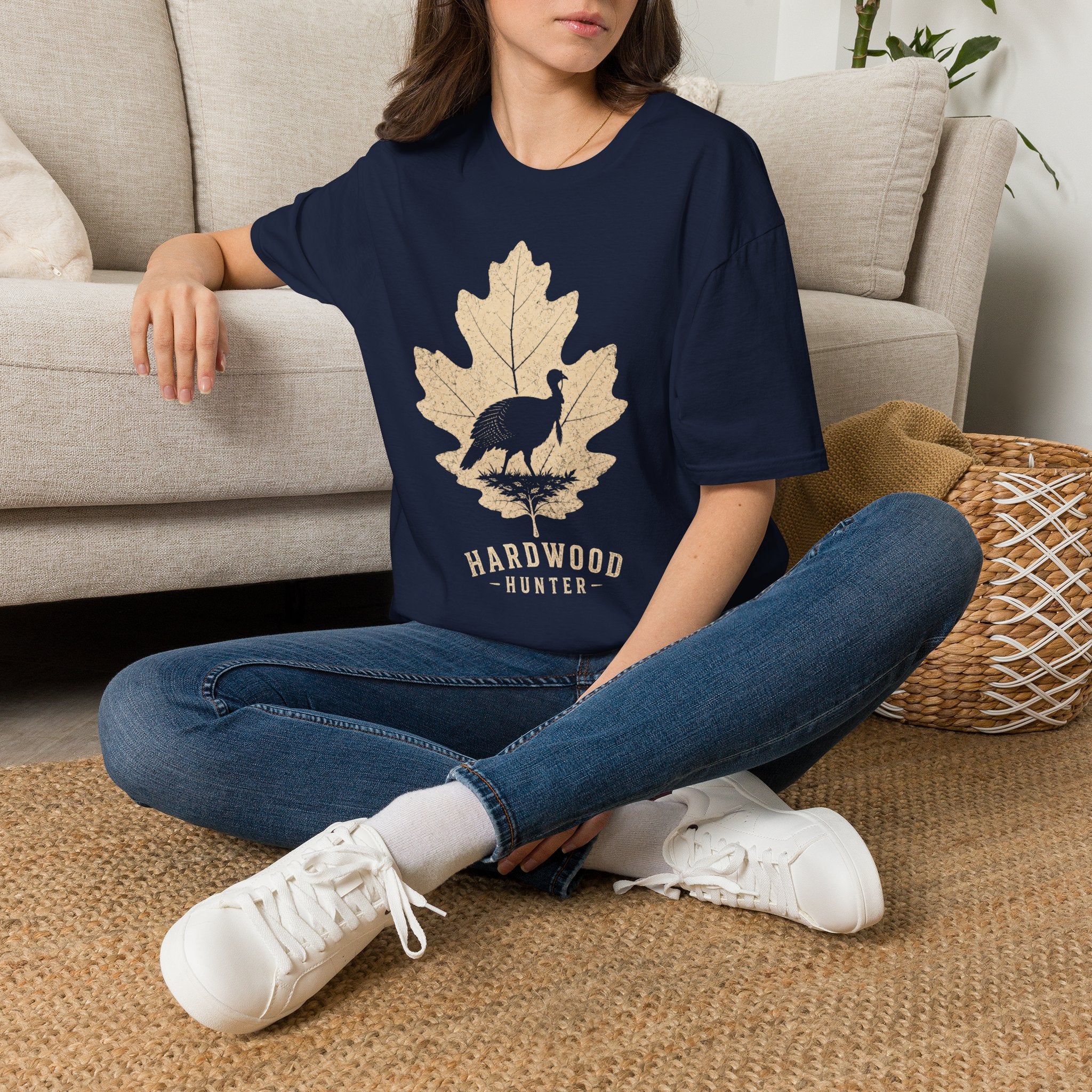 Hardwood Hunter Turkey T-Shirt — Autumn Leaf Turkey Graphic Tee