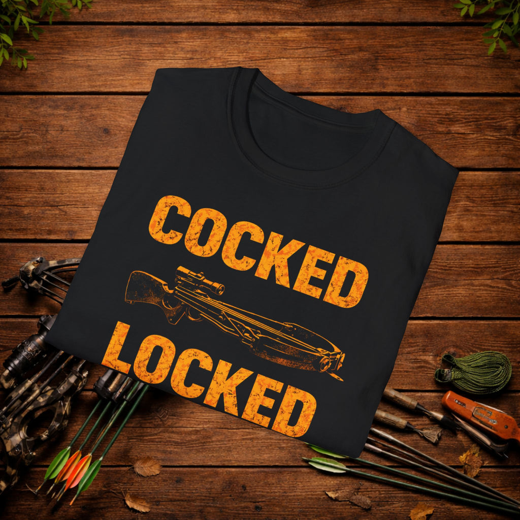 Cocked Locked Ready Crossbow Hunting Shirt – Deer Hunter Tee – Bowhunter Apparel – Hunting Season Shirt